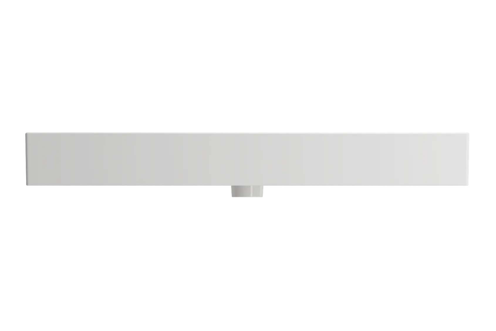 BOCCHI Milano 40" Rectangle Wallmount Fireclay Bathroom Sink, White, 3 Faucet Hole, 1378-001-0127