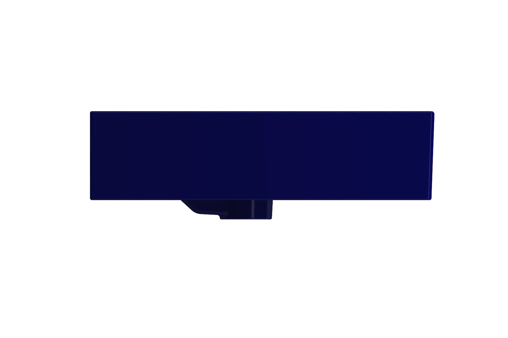 BOCCHI Milano 48" Rectangle Wallmount Fireclay Bathroom Sink, Sapphire Blue, 3 Faucet Hole, 1394-010-0127
