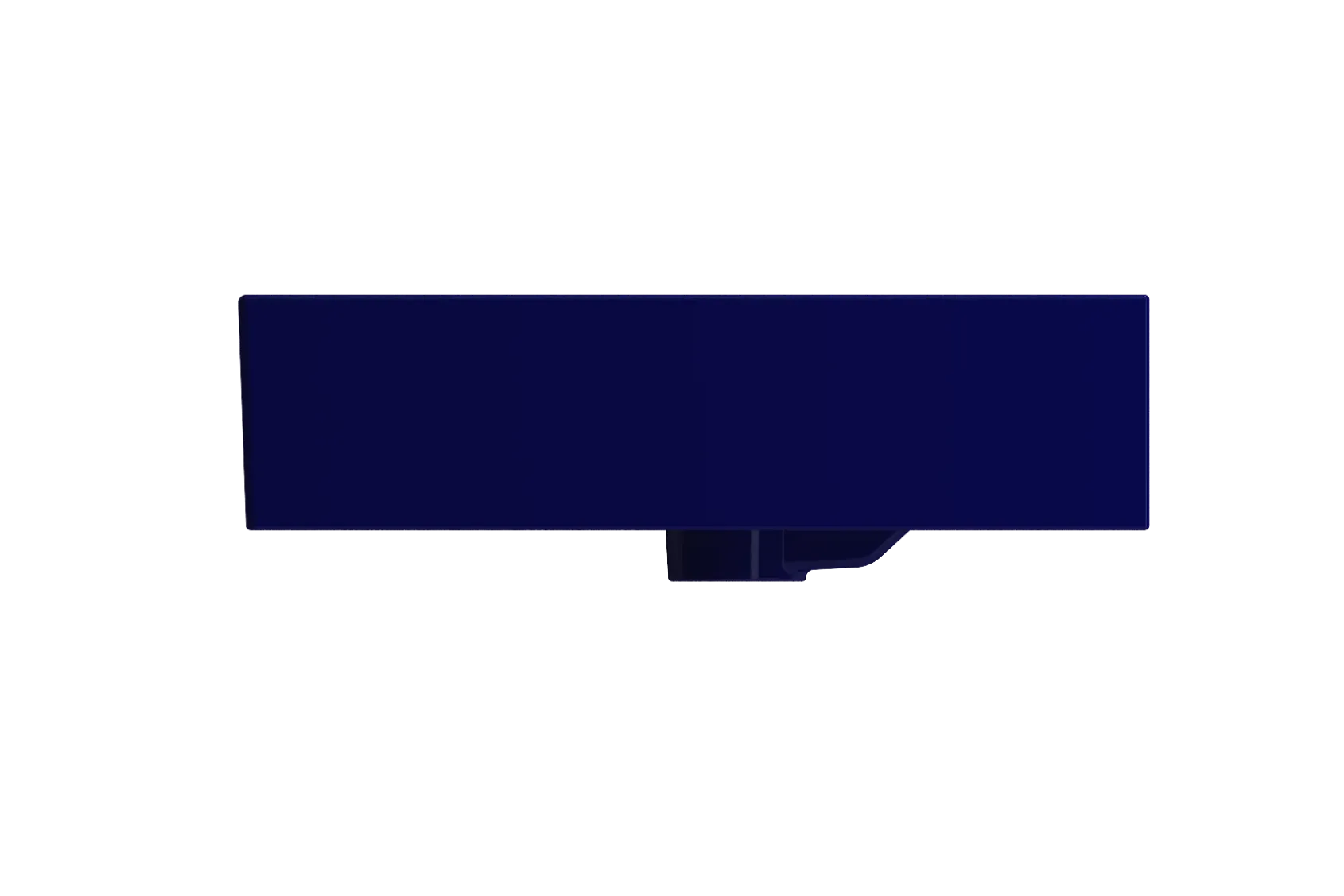 BOCCHI Milano 48" Rectangle Wallmount Fireclay Bathroom Sink, Sapphire Blue, 3 Faucet Hole, 1394-010-0127