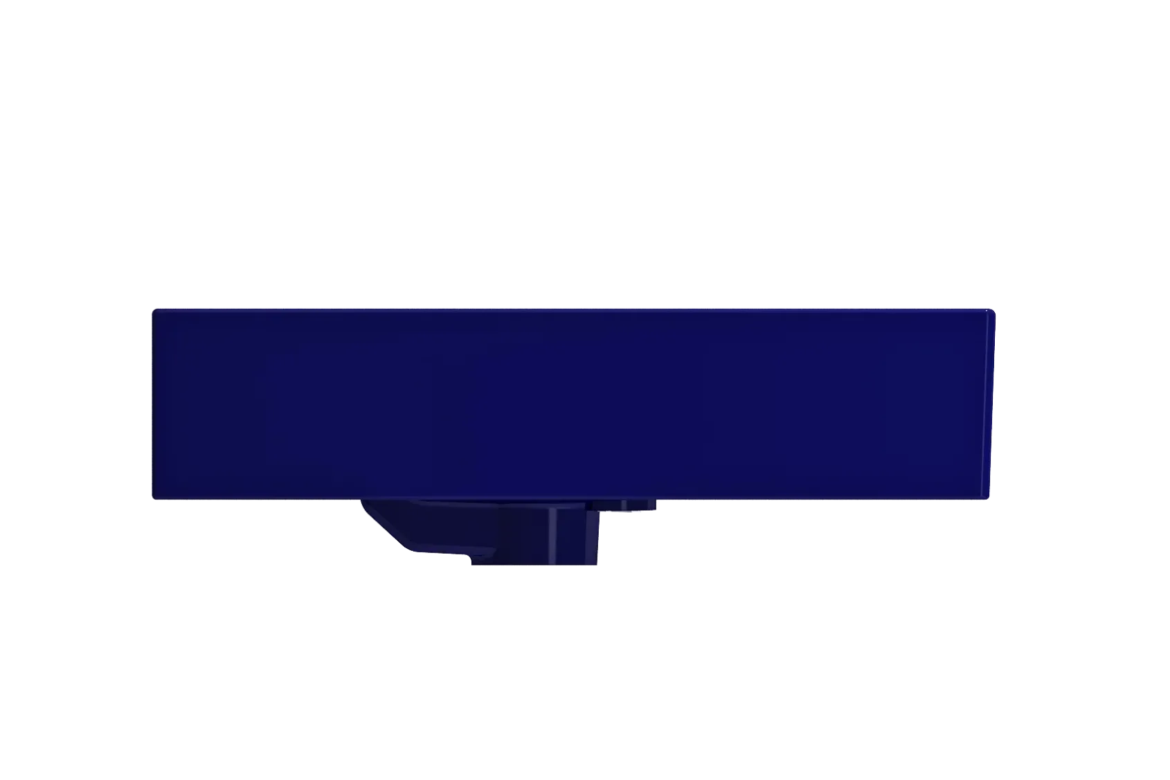 BOCCHI Milano 24" Rectangle Wallmount Fireclay Bathroom Sink, Sapphire Blue, Single Faucet Hole, 1376-010-0126