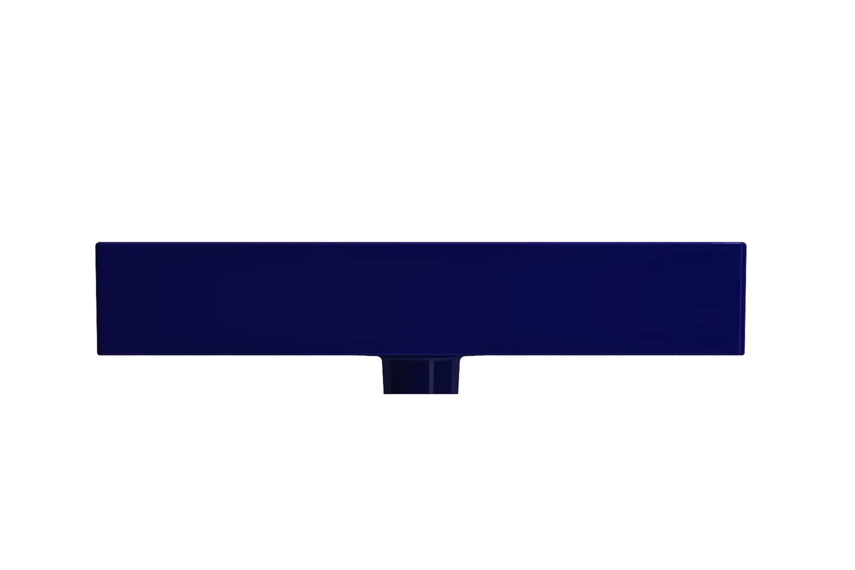 BOCCHI Milano 24" Rectangle Wallmount Fireclay Bathroom Sink, Sapphire Blue, Single Faucet Hole, 1376-010-0126