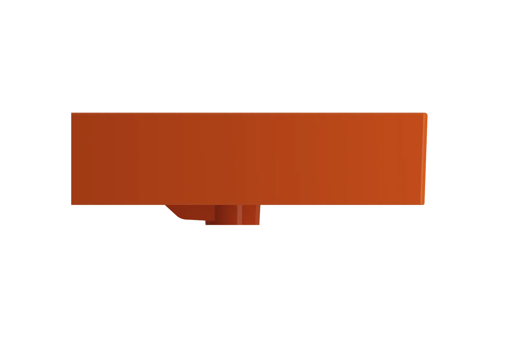 BOCCHI Milano 32" Rectangle Wallmount Fireclay Bathroom Sink, Orange, 3 Faucet Hole, 1377-012-0127