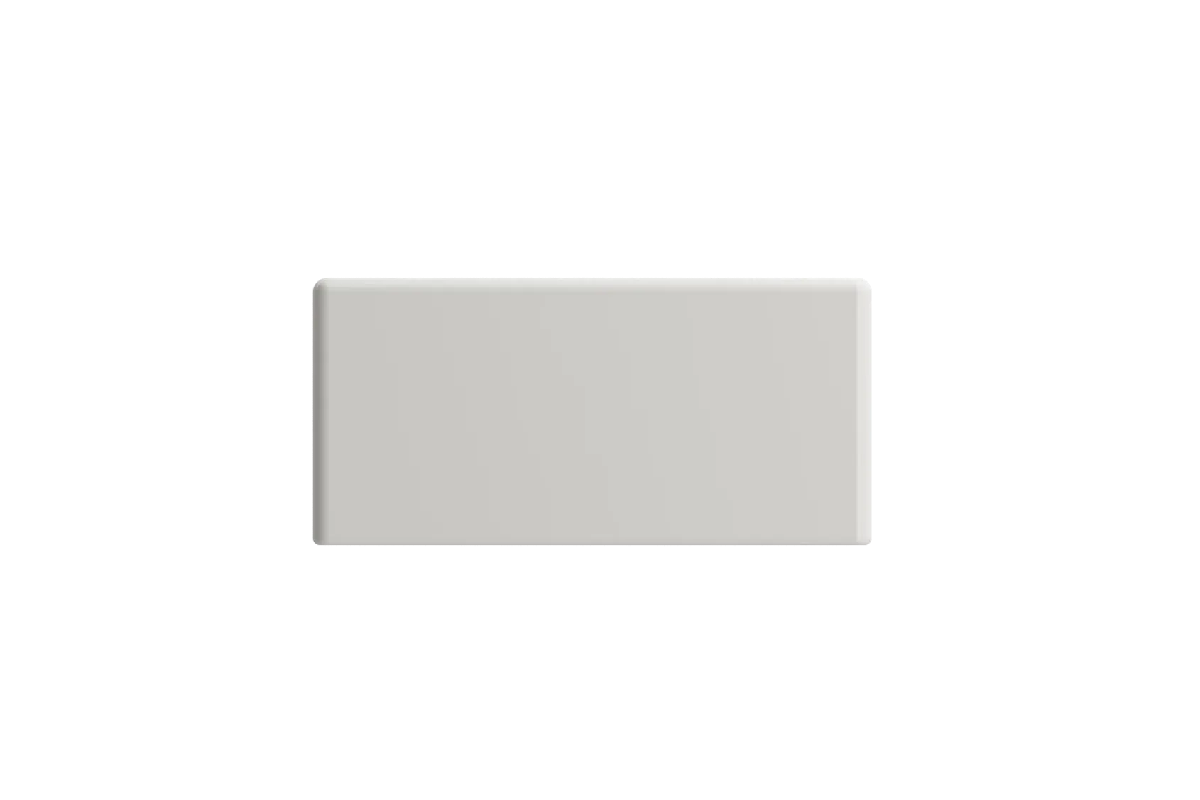 BOCCHI Milano Small 15" Rectangle Wallmount Fireclay Bathroom Sink, Biscuit, Single Faucet Hole, 1419-014-0126