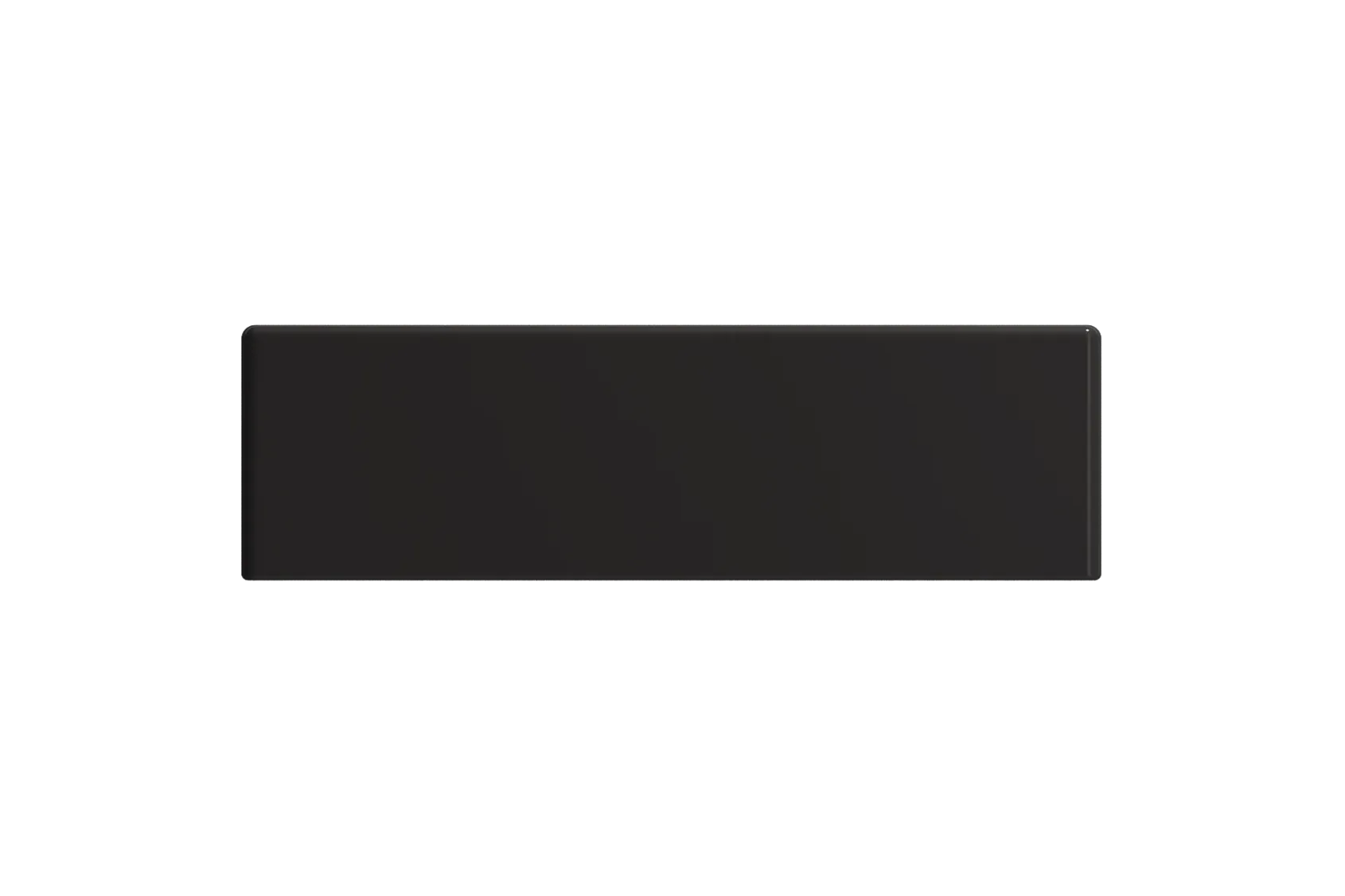 BOCCHI Milano Small 15" Rectangle Wallmount Fireclay Bathroom Sink, Matte Black, Single Faucet Hole, 1419-004-0126