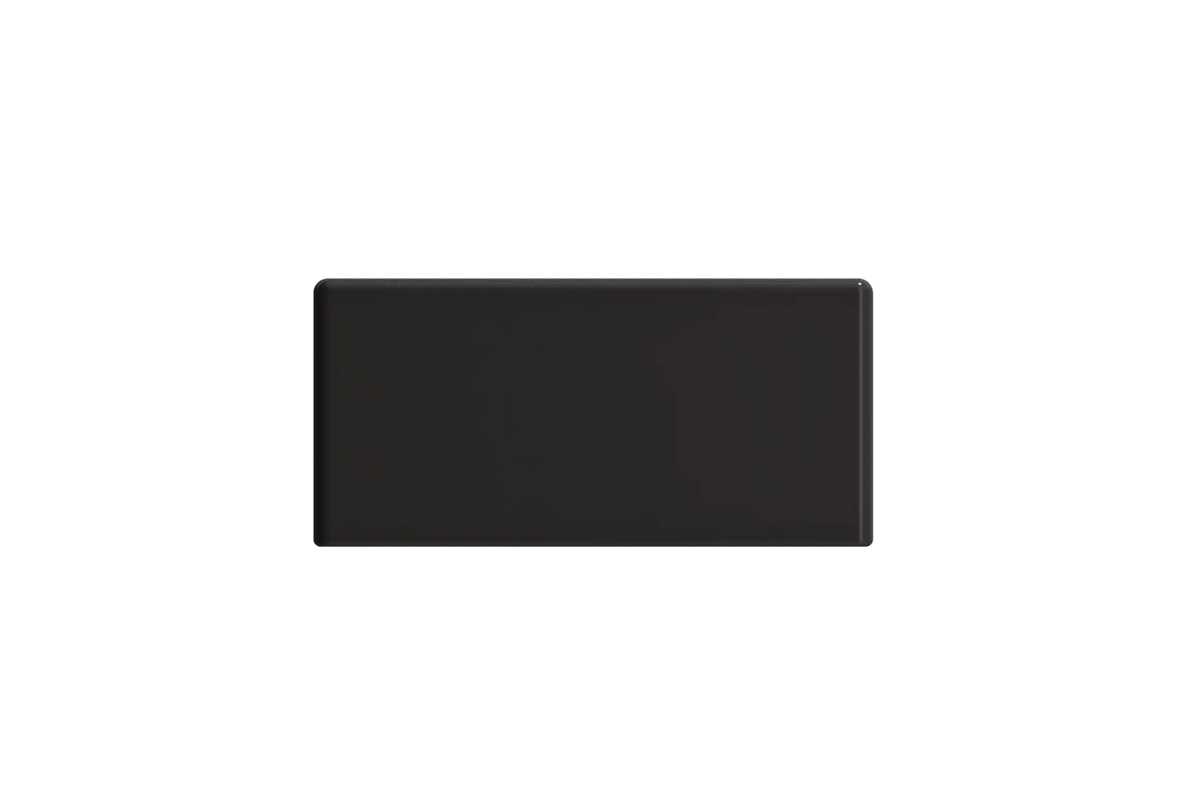 BOCCHI Milano Small 15" Rectangle Wallmount Fireclay Bathroom Sink, Matte Black, Single Faucet Hole, 1419-004-0126