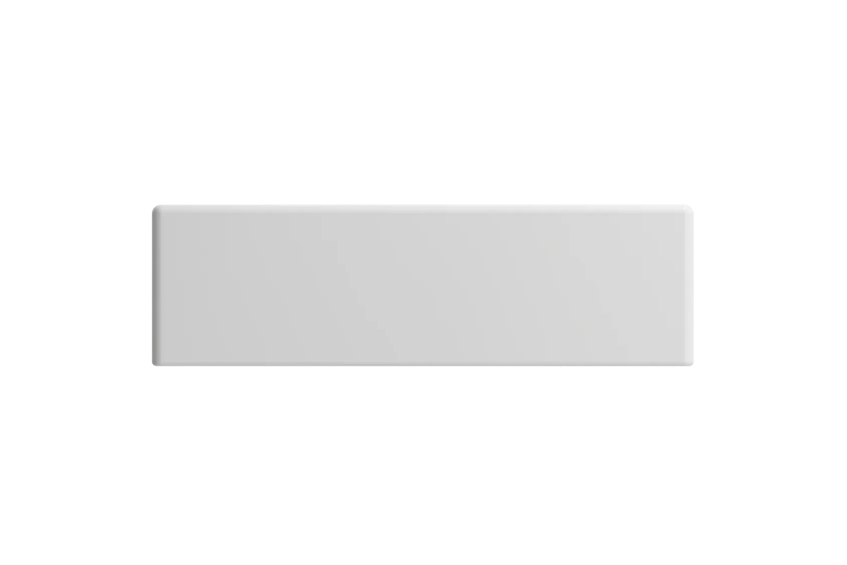 BOCCHI Milano Small 15" Rectangle Wallmount Fireclay Bathroom Sink, Matte White, Single Faucet Hole, 1419-002-0126
