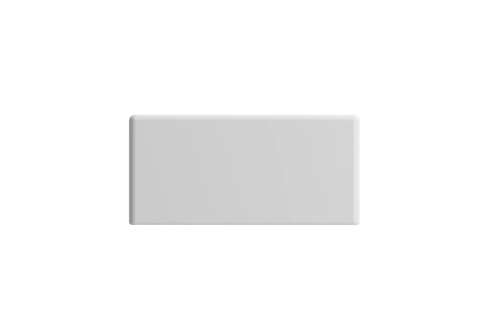 BOCCHI Milano Small 15" Rectangle Wallmount Fireclay Bathroom Sink, Matte White, Single Faucet Hole, 1419-002-0126
