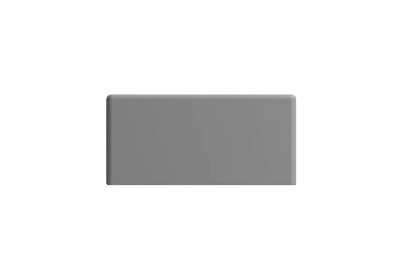 BOCCHI Milano Small 15" Rectangle Wallmount Fireclay Bathroom Sink, Matte Gray, Single Faucet Hole, 1419-006-0126