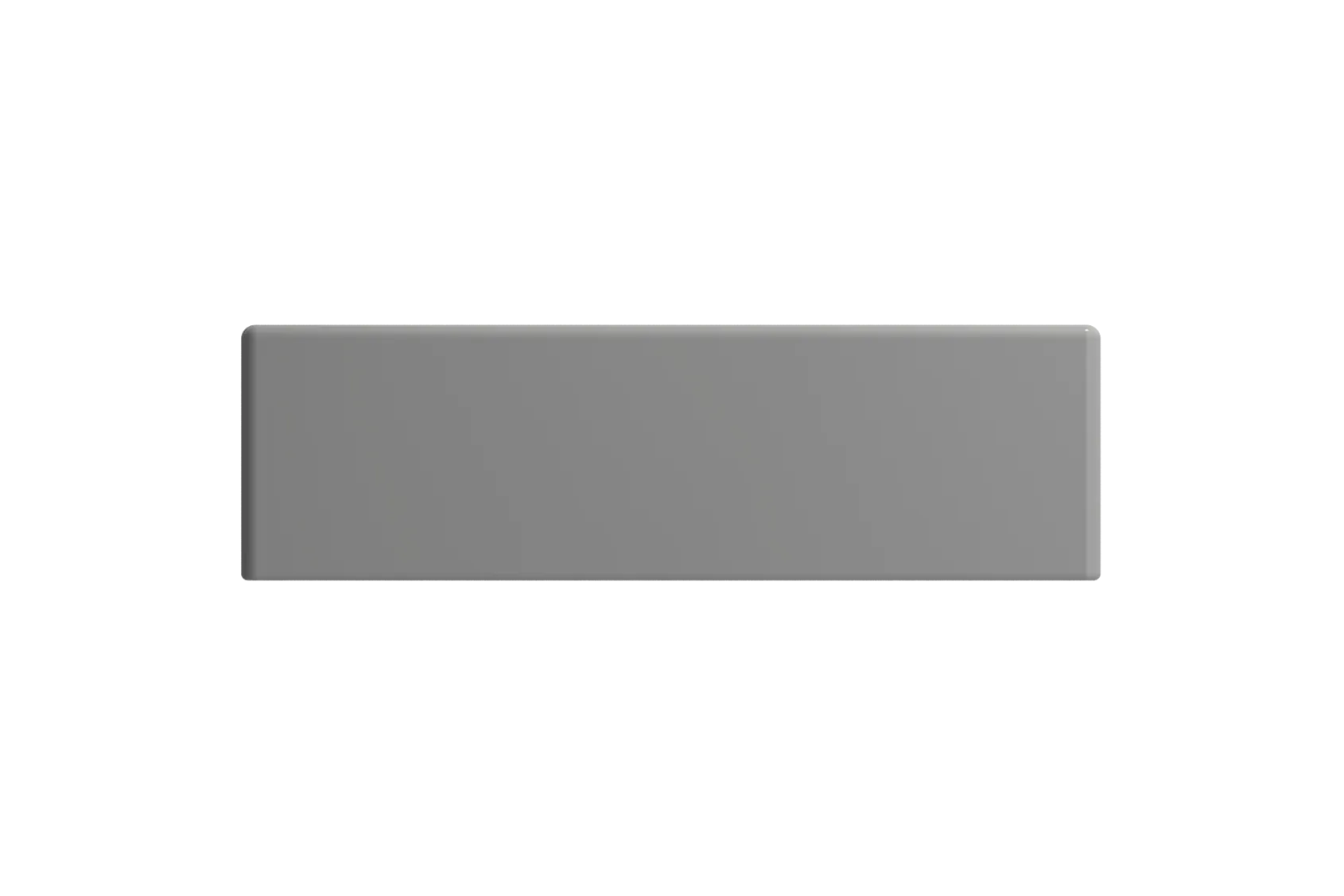 BOCCHI Milano Small 15" Rectangle Wallmount Fireclay Bathroom Sink, Matte Gray, Single Faucet Hole, 1419-006-0126