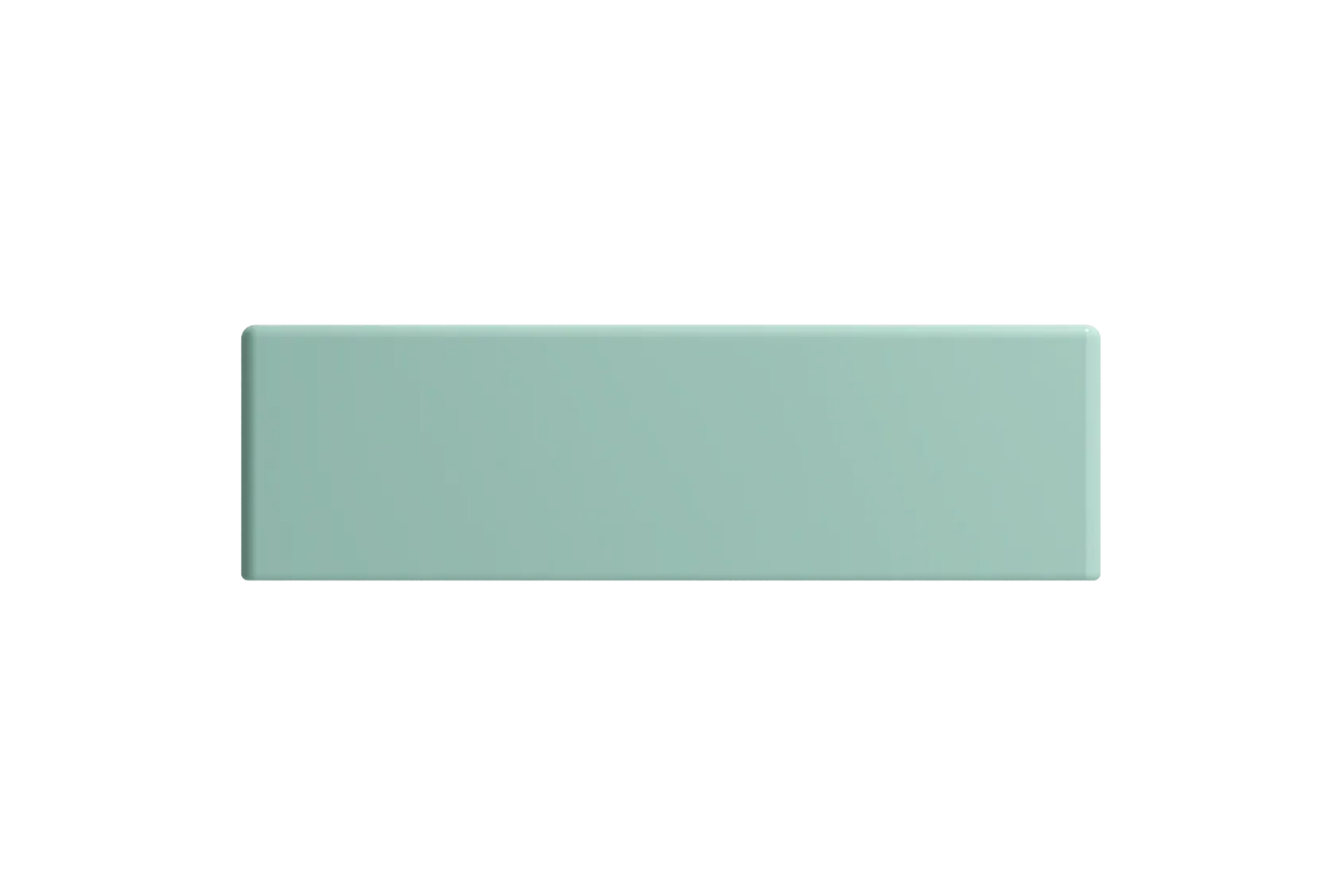 BOCCHI Milano Small 15" Rectangle Wallmount Fireclay Bathroom Sink, Matte Mint Green, Single Faucet Hole, 1419-033-0126