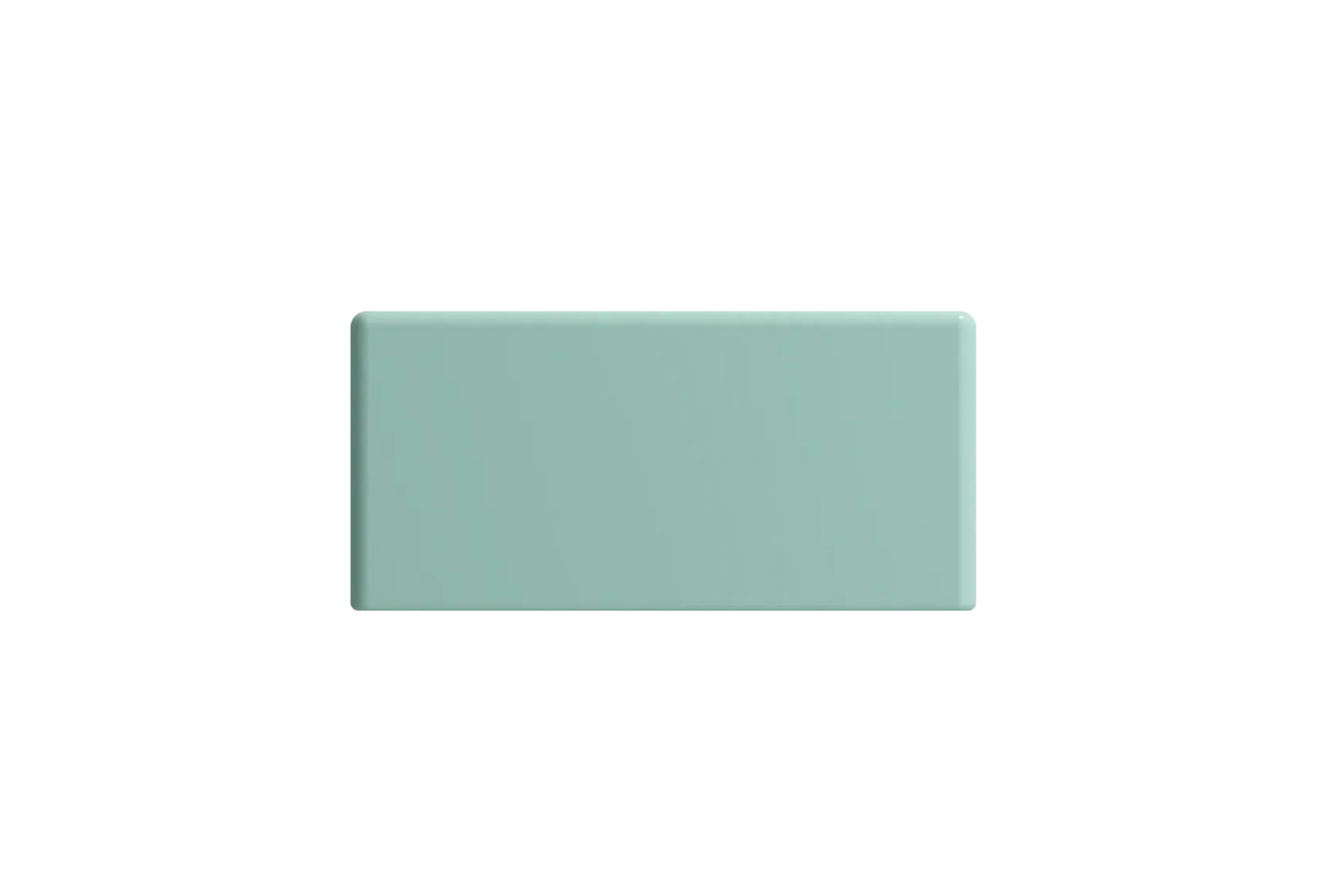 BOCCHI Milano Small 15" Rectangle Wallmount Fireclay Bathroom Sink, Matte Mint Green, Single Faucet Hole, 1419-033-0126