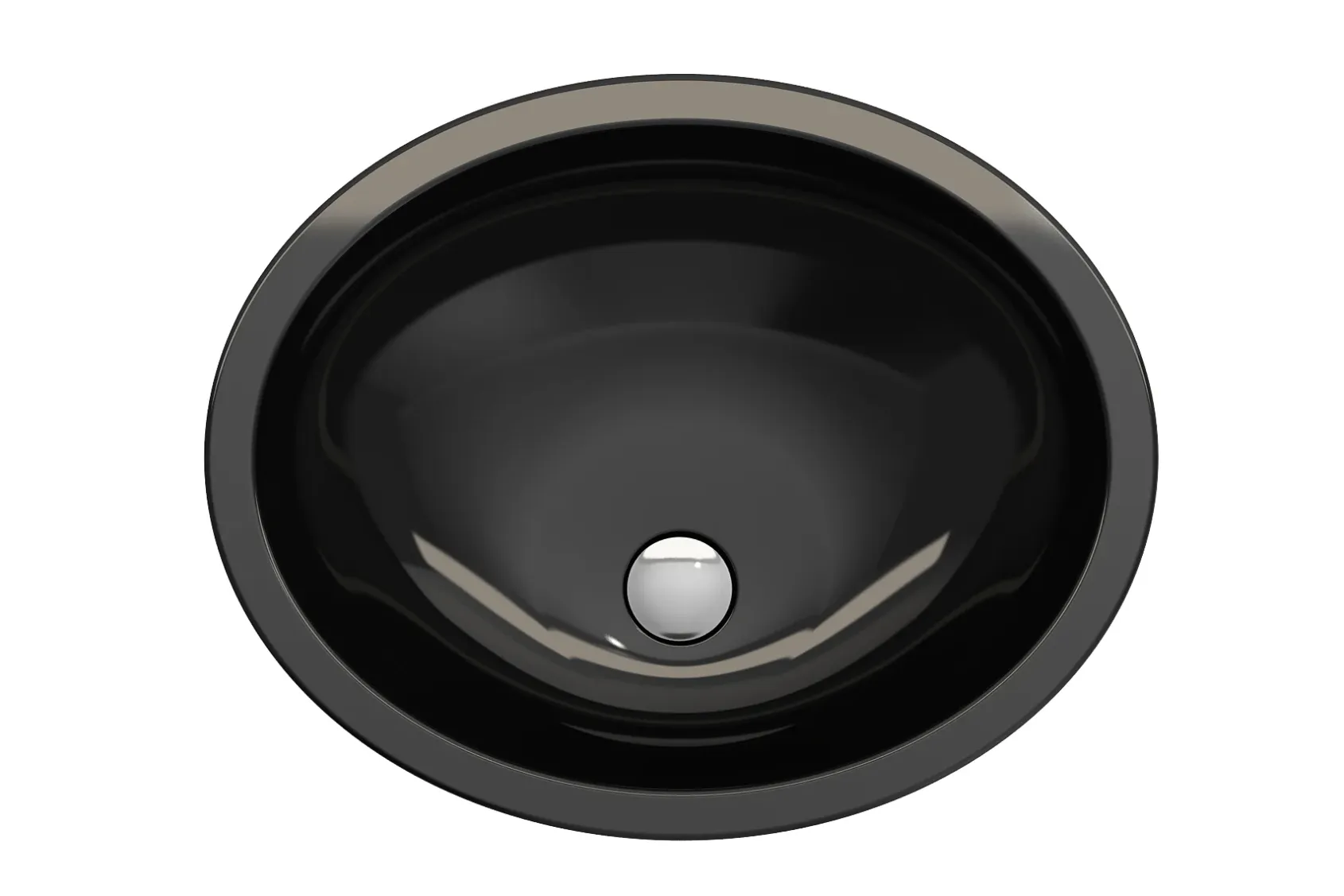 BOCCHI Parma 22" Oval Undermount Fireclay Bathroom Sink, Black, 1384-005-0125