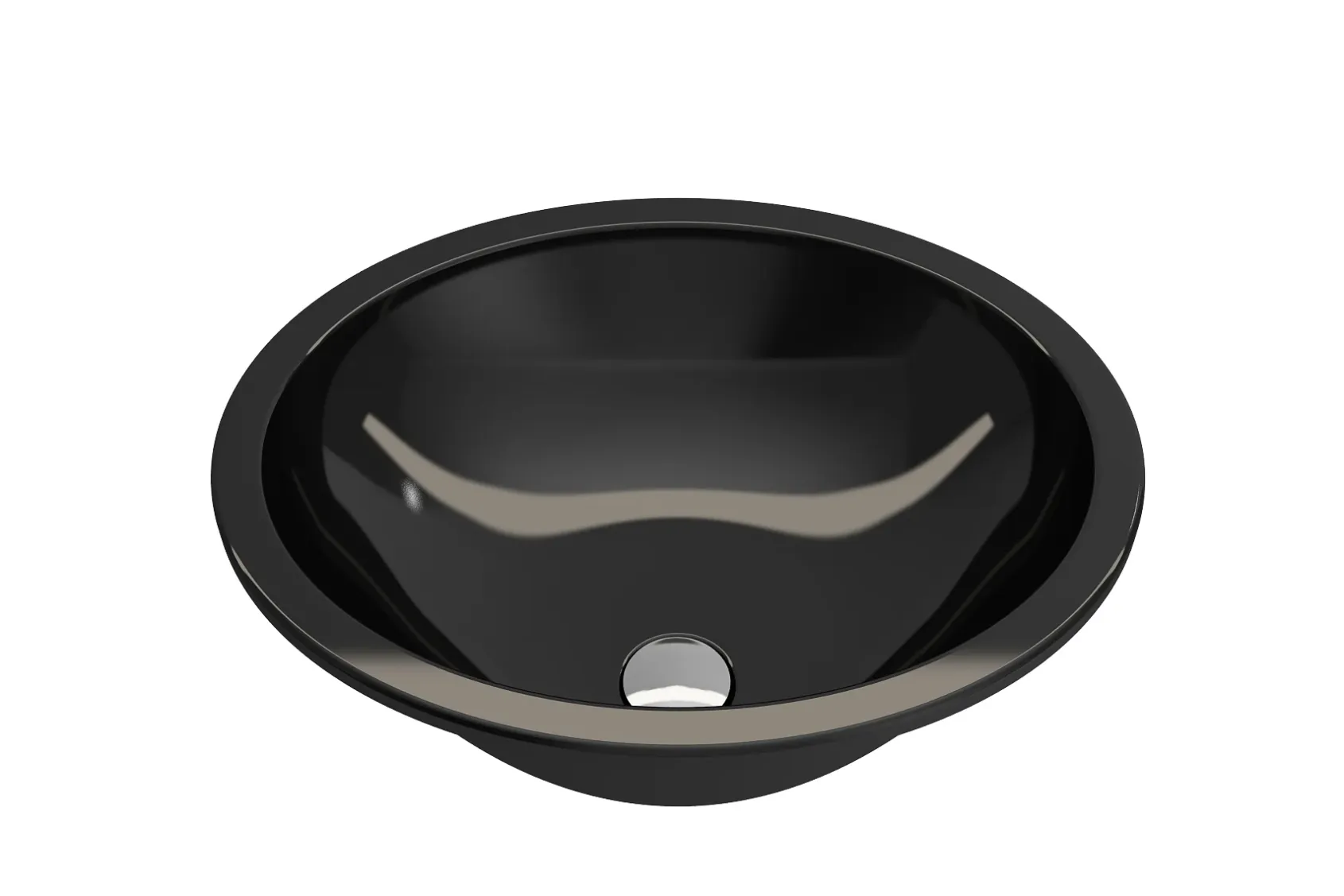 BOCCHI Parma 22" Oval Undermount Fireclay Bathroom Sink, Black, 1384-005-0125