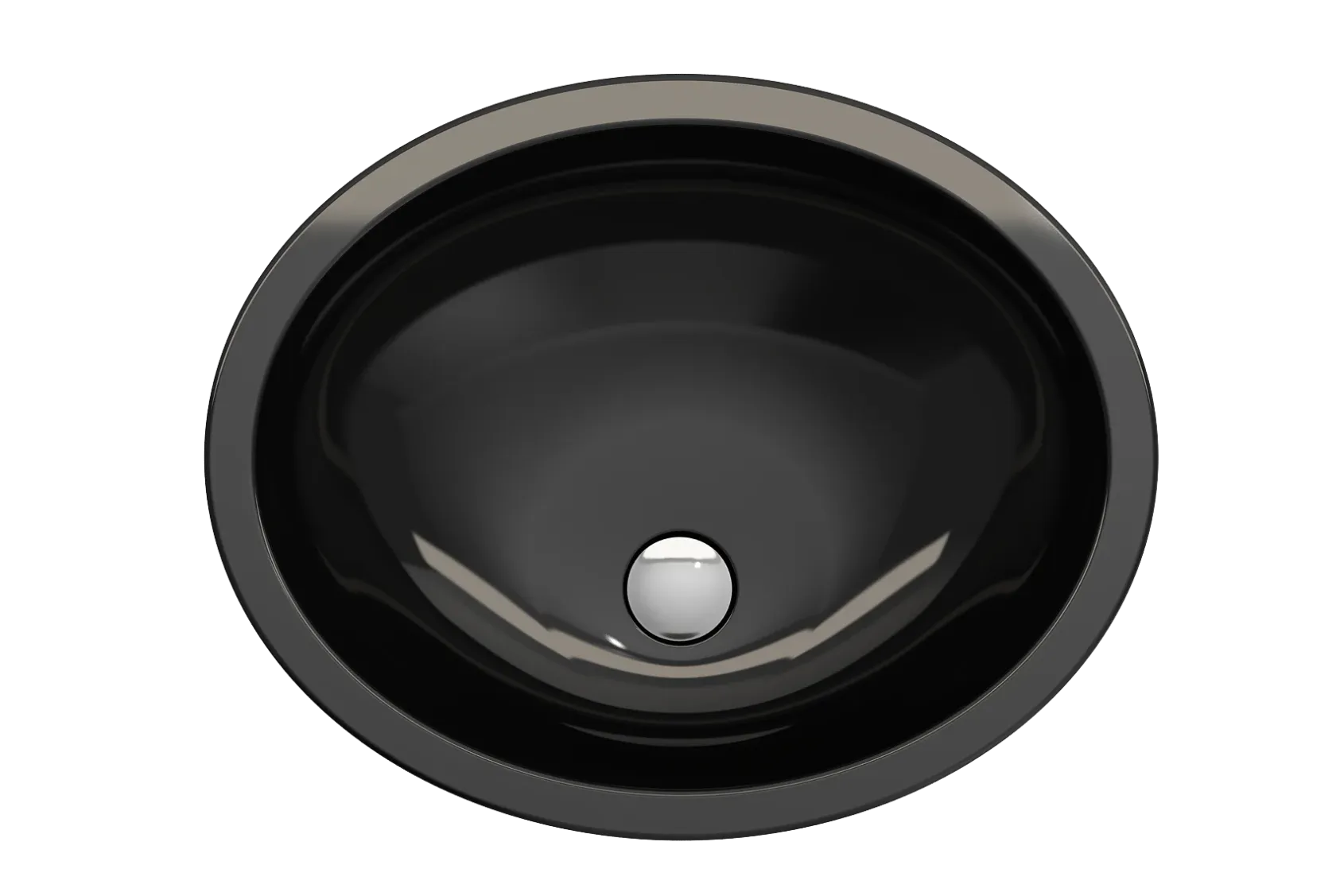 BOCCHI Parma 22" Oval Undermount Fireclay Bathroom Sink, Black, 1384-005-0125