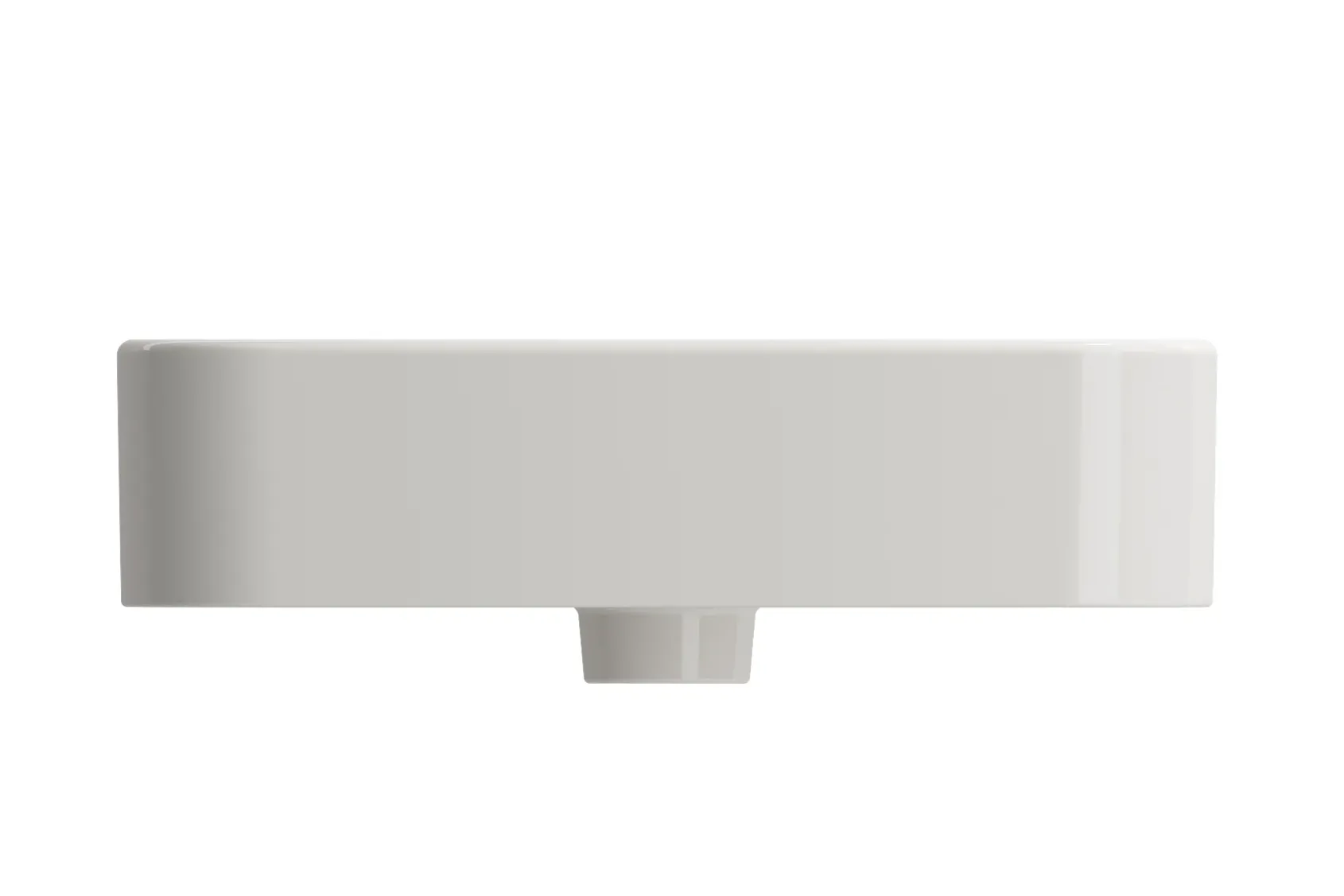 BOCCHI Parma 20" Rectangle Wallmount Fireclay Bathroom Sink, Biscuit, Single Faucet Hole, 1122-014-0126