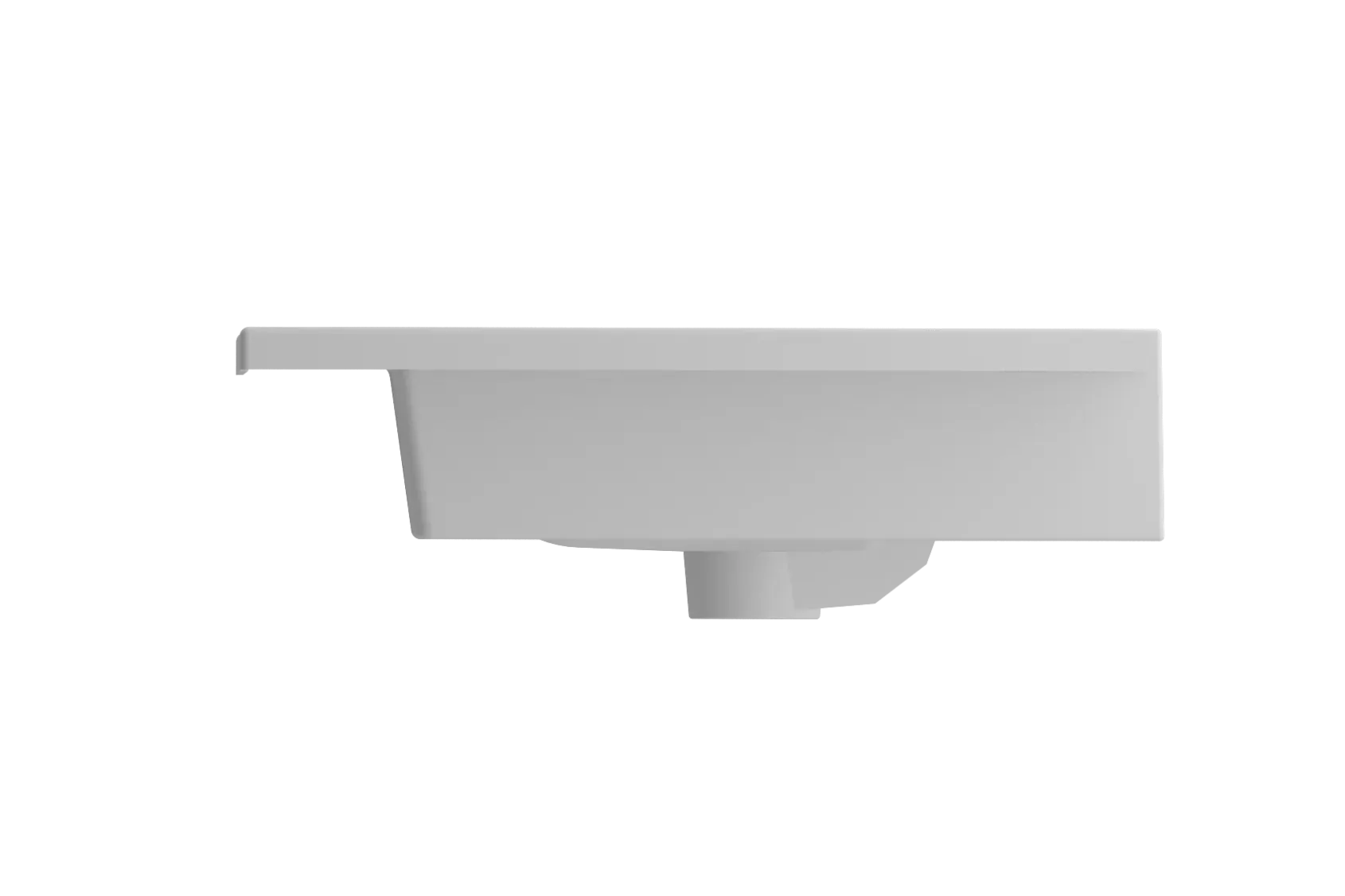 BOCCHI Ravenna 32" Rectangle Wallmount Fireclay Bathroom Sink, Matte White, 3 Faucet Hole, 1113-002-0127