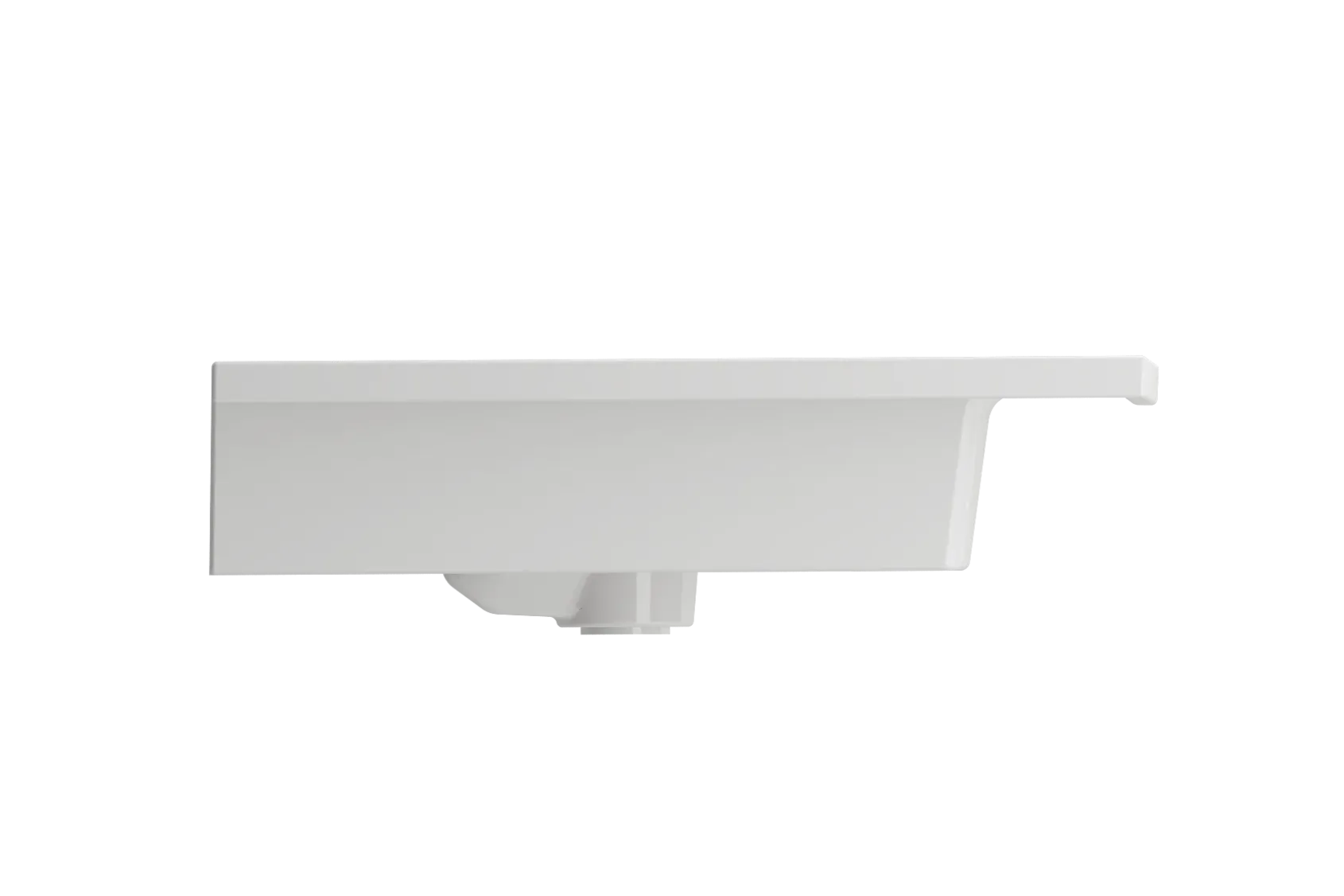 BOCCHI Ravenna 41" Rectangle Wallmount Fireclay Bathroom Sink, White, 3 Faucet Hole, 1105-001-0127
