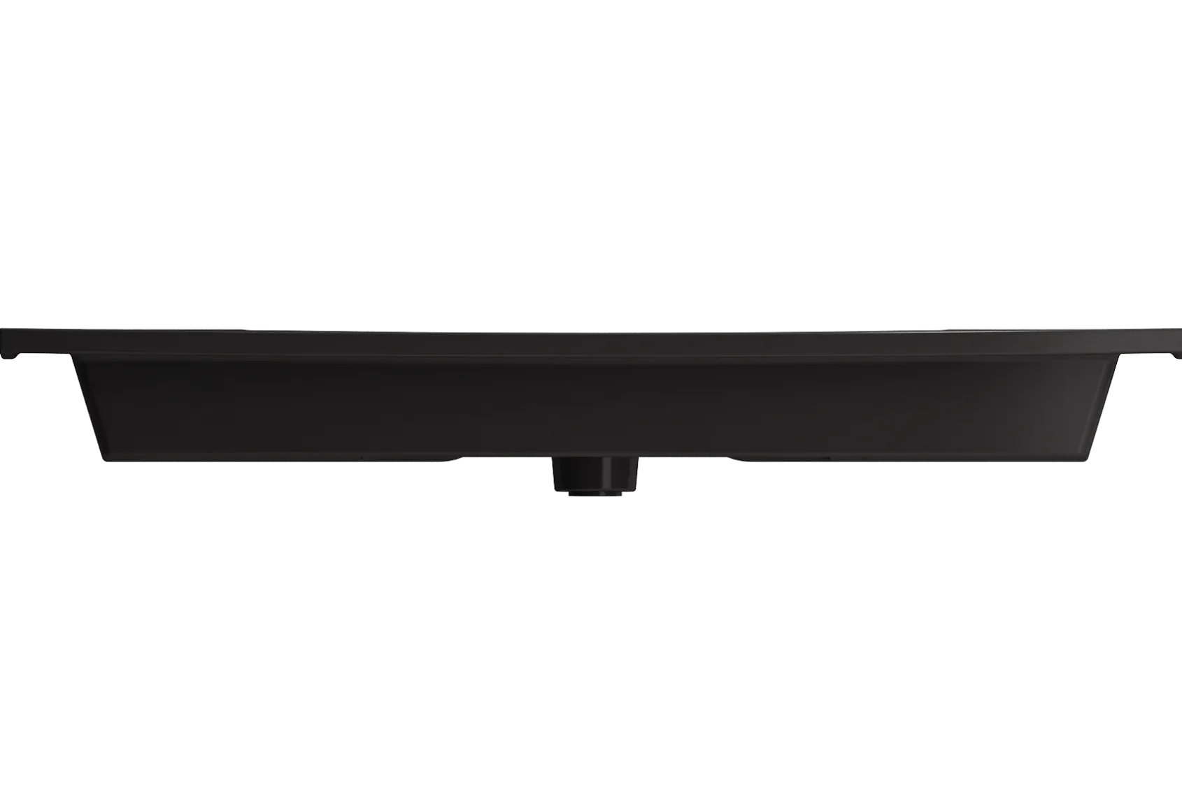 BOCCHI Ravenna 41" Rectangle Wallmount Fireclay Bathroom Sink, Matte Black, Single Faucet Hole, 1105-004-0126