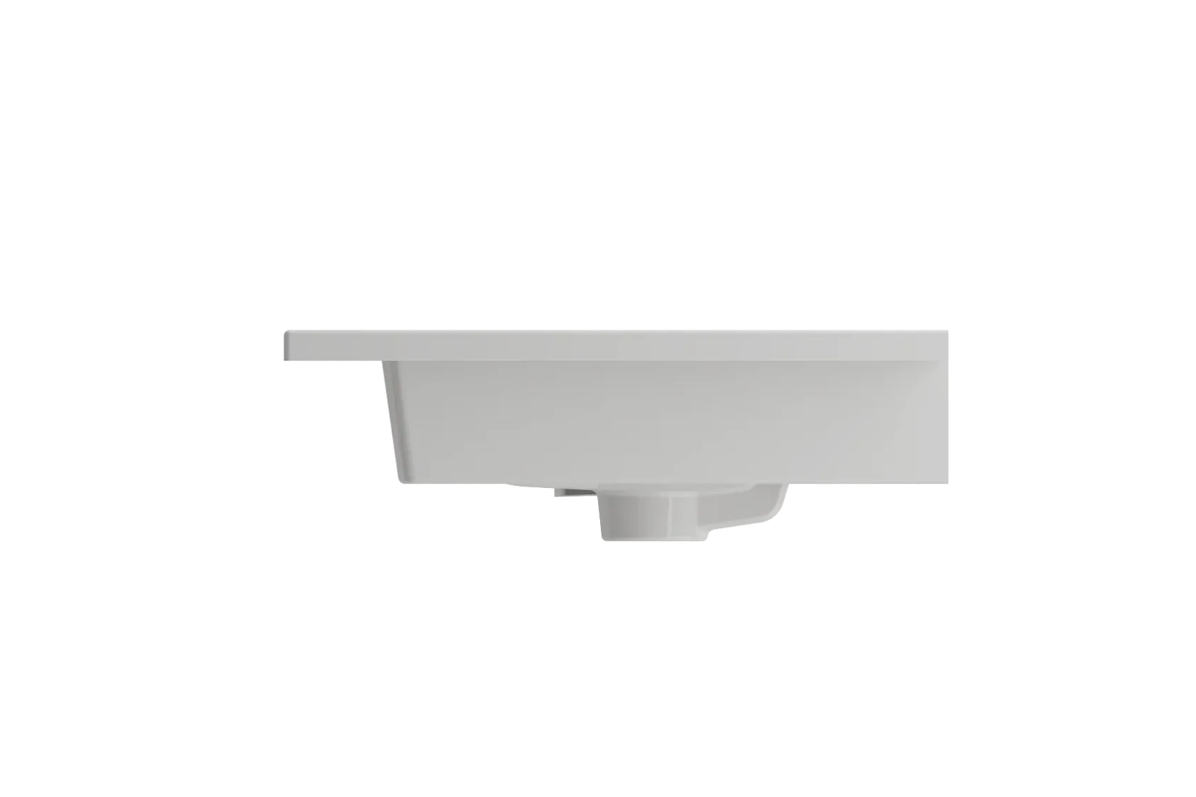 BOCCHI Ravenna 25" Rectangle Wallmount Fireclay Bathroom Sink, White, 3 Faucet Hole, 1161-001-0127