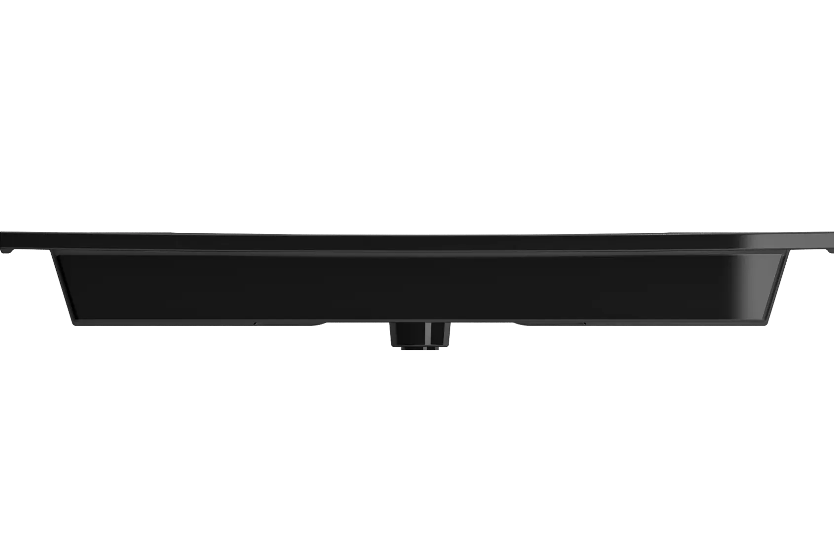 BOCCHI Ravenna 41" Rectangle Wallmount Fireclay Bathroom Sink, Black, 3 Faucet Hole, 1105-005-0127