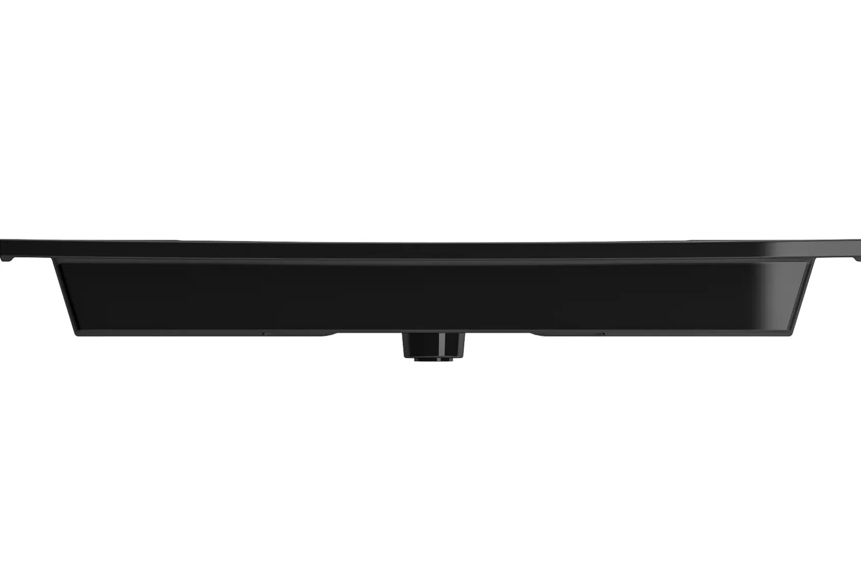 BOCCHI Ravenna 41" Rectangle Wallmount Fireclay Bathroom Sink, Black, 3 Faucet Hole, 1105-005-0127
