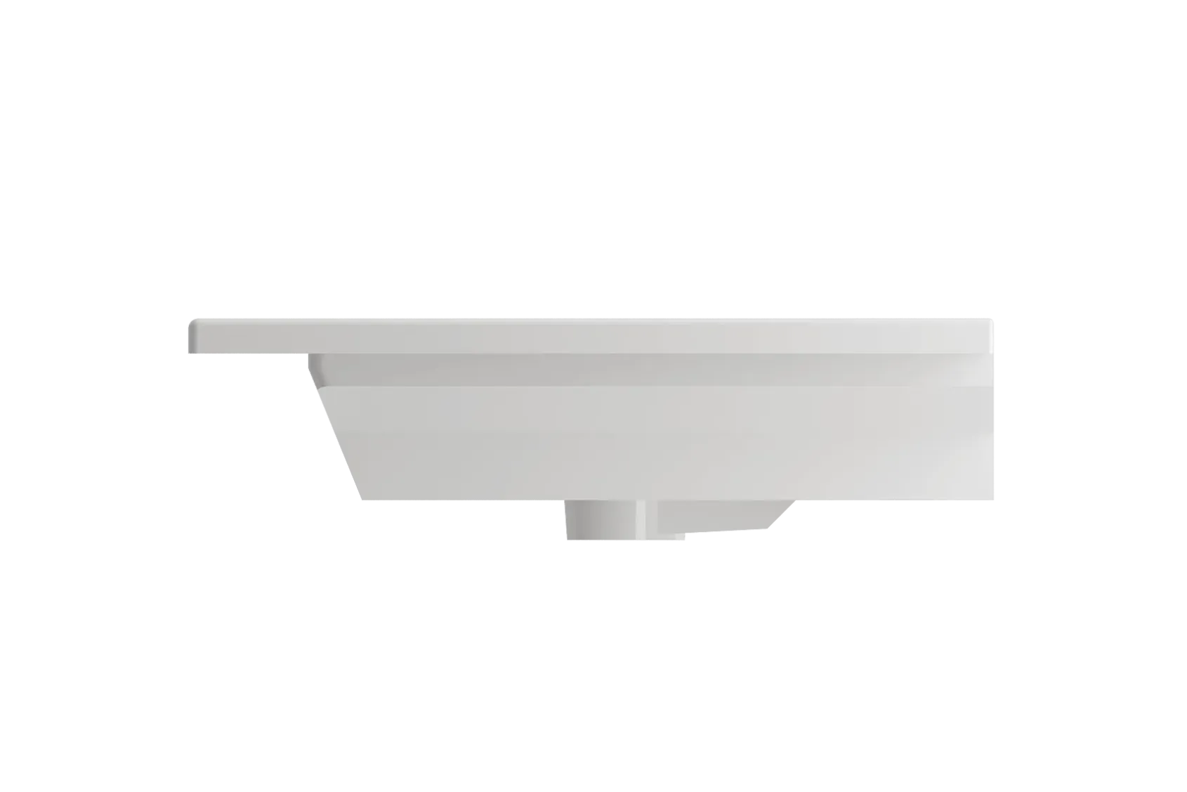 BOCCHI Ravenna 48" Rectangle Wallmount Fireclay Bathroom Sink, White, Single Faucet Hole, 1305-001-0126