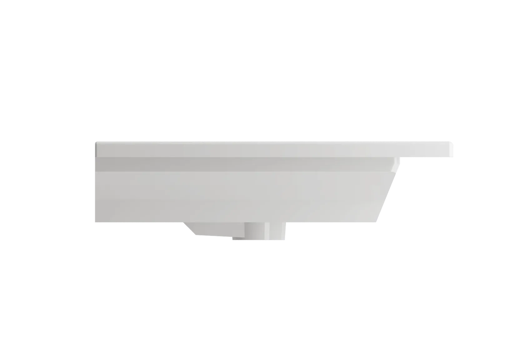 BOCCHI Ravenna 48" Rectangle Wallmount Fireclay Bathroom Sink, White, Single Faucet Hole, 1305-001-0126