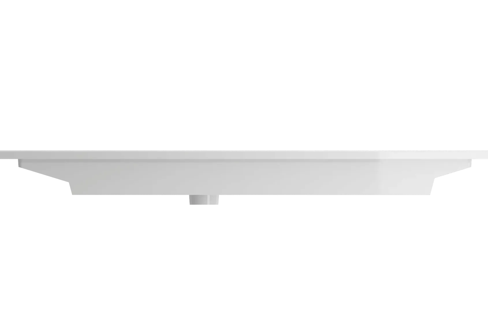 BOCCHI Ravenna 48" Rectangle Wallmount Fireclay Bathroom Sink, White, Single Faucet Hole, 1305-001-0126