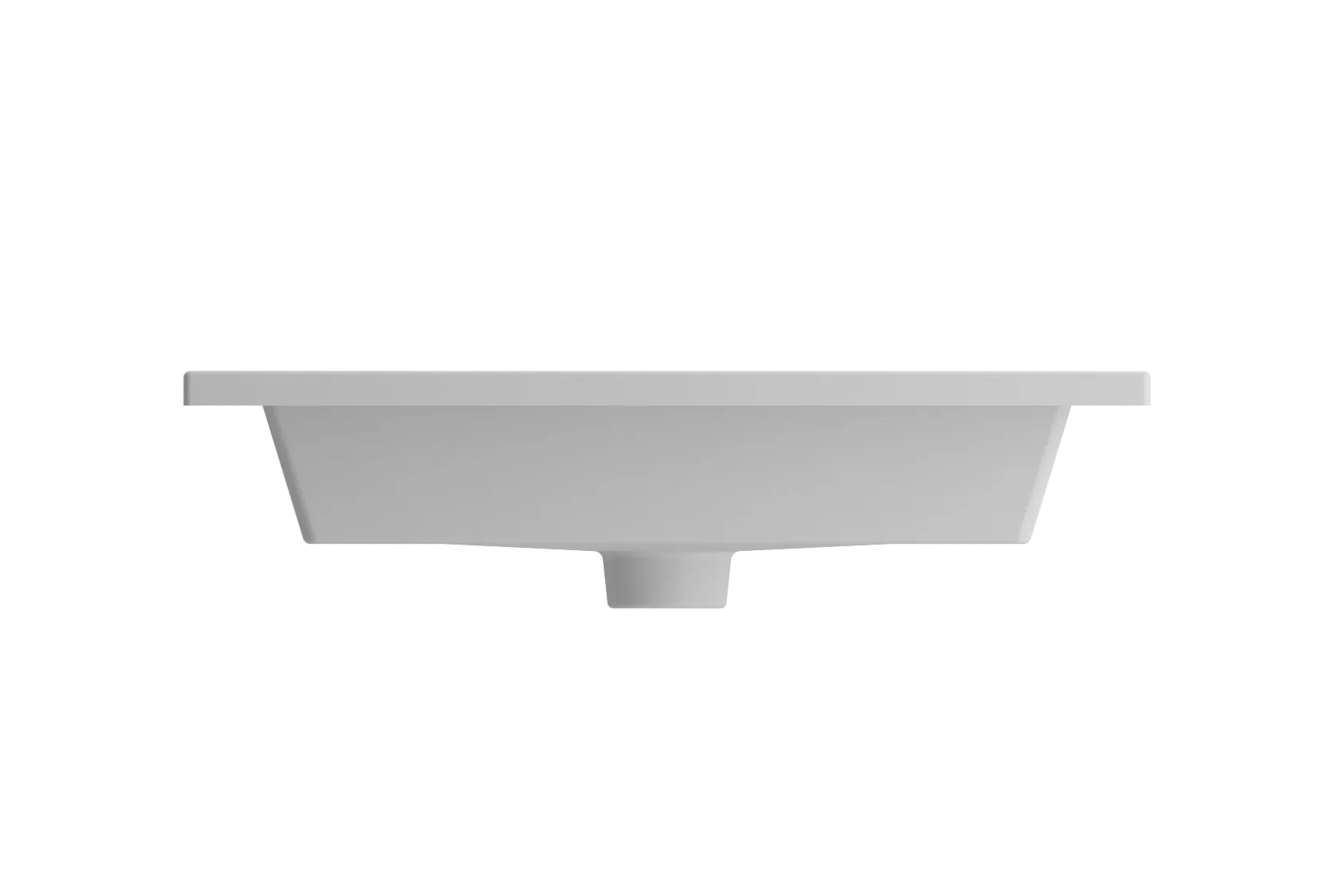 BOCCHI Ravenna 25" Rectangle Wallmount Fireclay Bathroom Sink, Matte White, Single Faucet Hole, 1161-002-0126