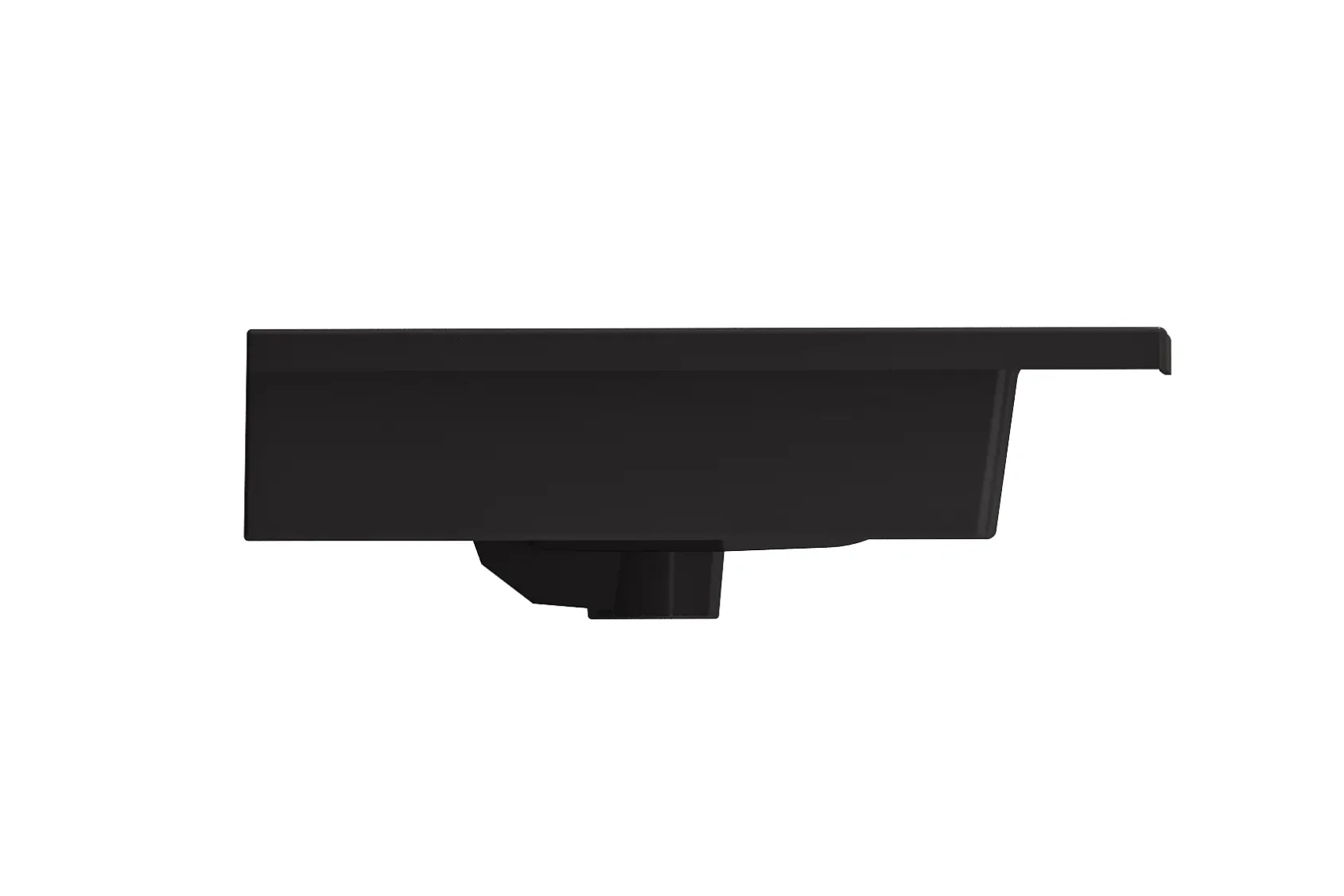 BOCCHI Ravenna 32" Rectangle Wallmount Fireclay Bathroom Sink, Matte Black, 3 Faucet Hole, 1113-004-0127