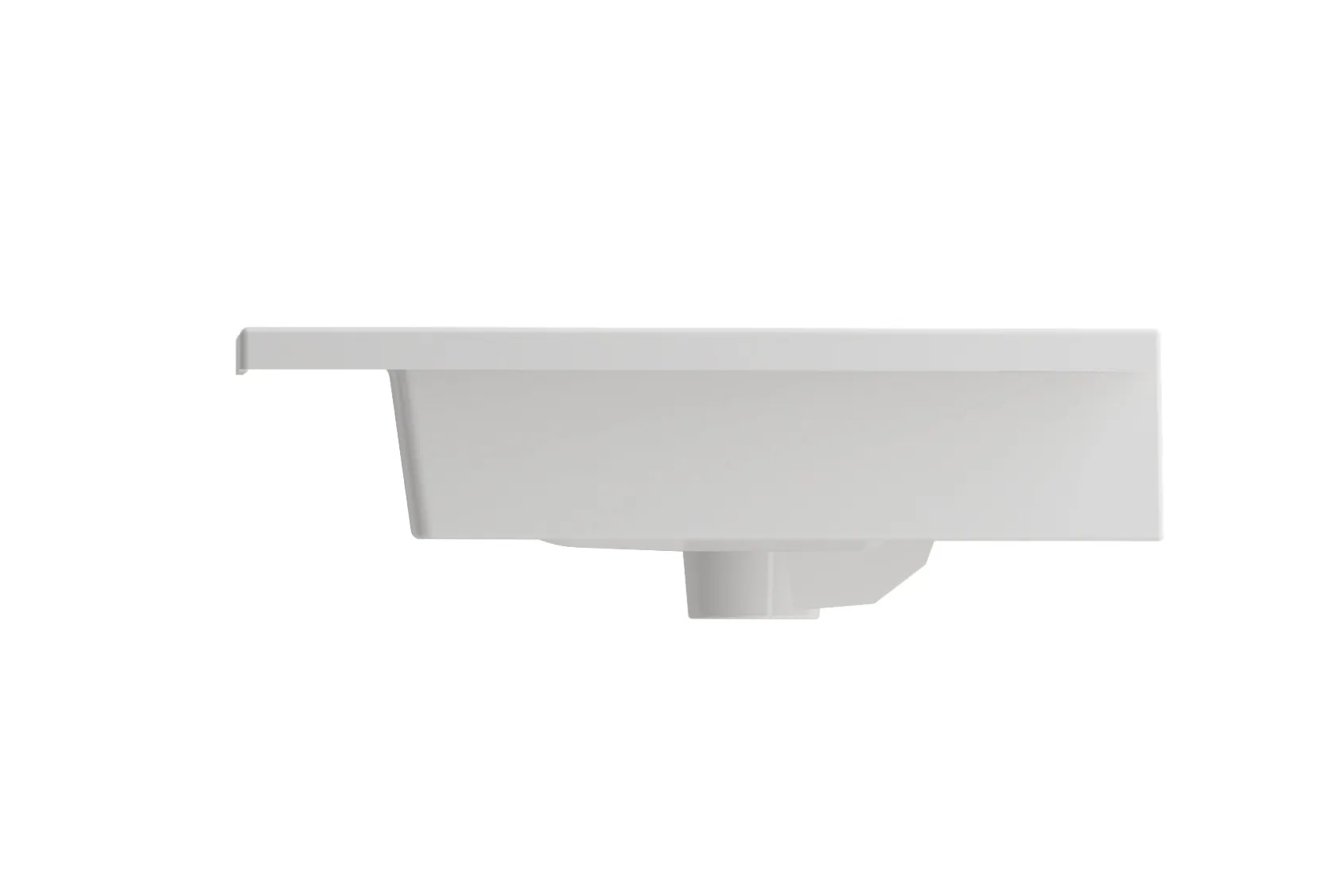 BOCCHI Ravenna 32" Rectangle Wallmount Fireclay Bathroom Sink, White, 3 Faucet Hole, 1113-001-0127