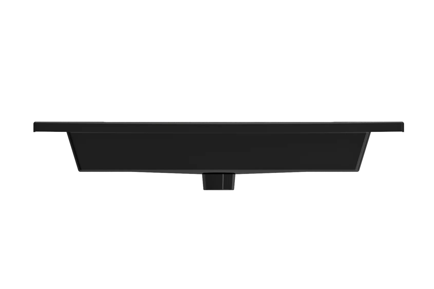 BOCCHI Ravenna 32" Rectangle Wallmount Fireclay Bathroom Sink, Black, 3 Faucet Hole, 1113-005-0127