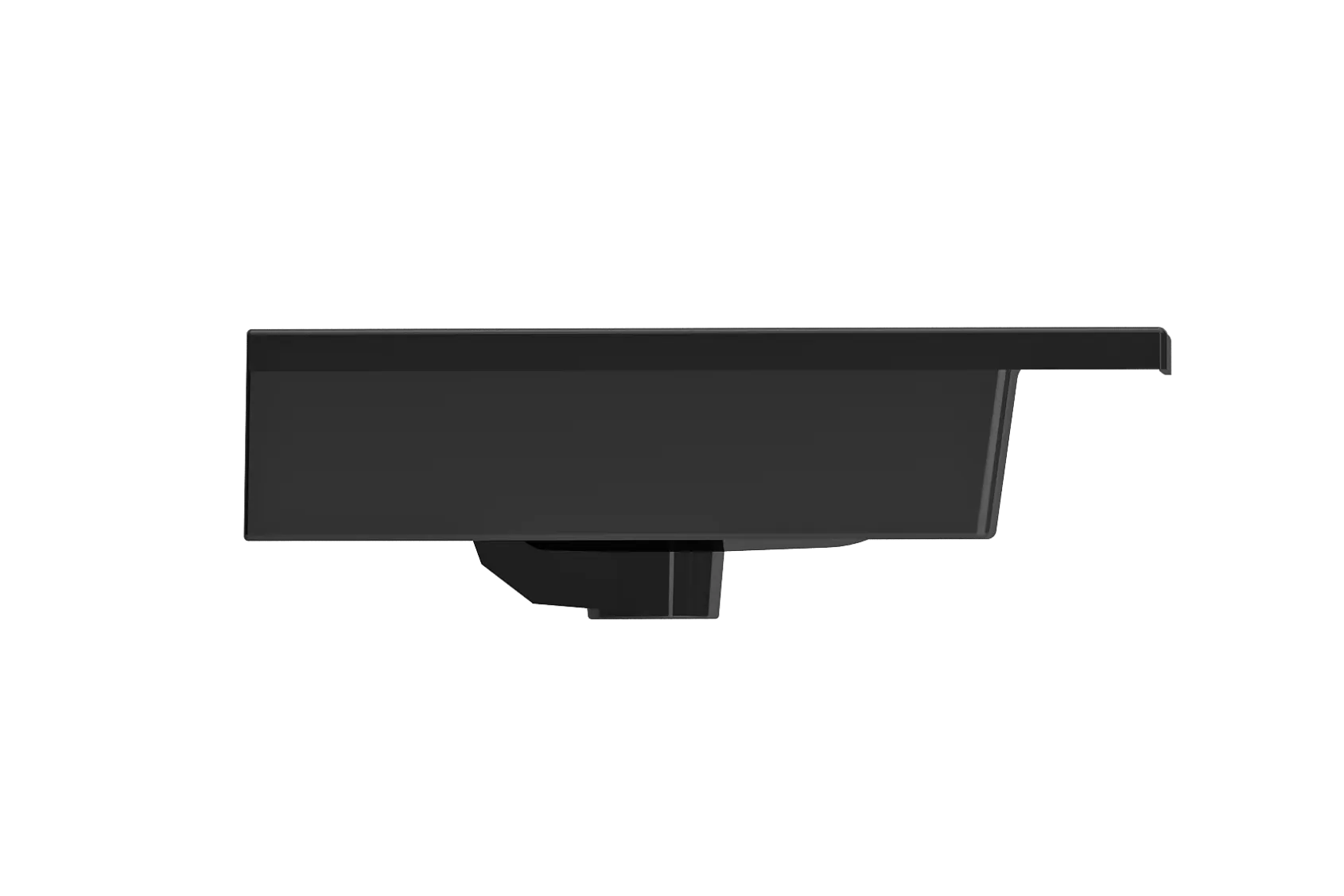 BOCCHI Ravenna 32" Rectangle Wallmount Fireclay Bathroom Sink, Black, 3 Faucet Hole, 1113-005-0127