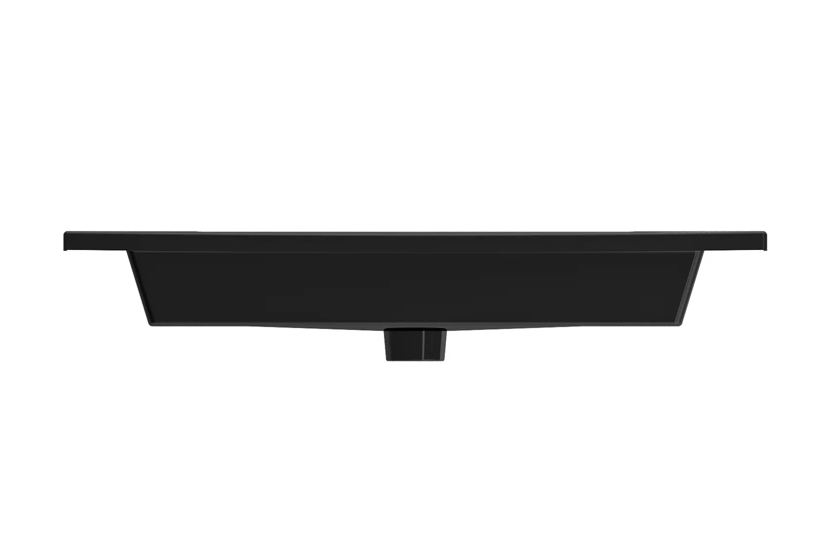 BOCCHI Ravenna 32" Rectangle Wallmount Fireclay Bathroom Sink, Black, 3 Faucet Hole, 1113-005-0127