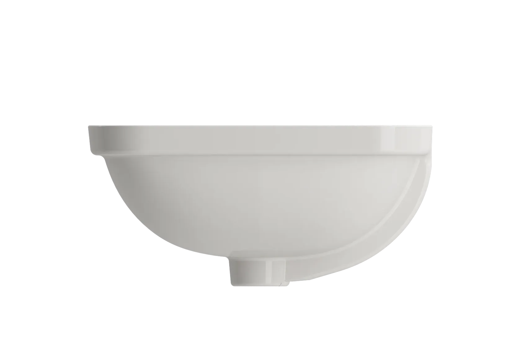 BOCCHI Scala 22" Rectangle Undermount Fireclay Bathroom Sink, Biscuit, 1006-014-0125