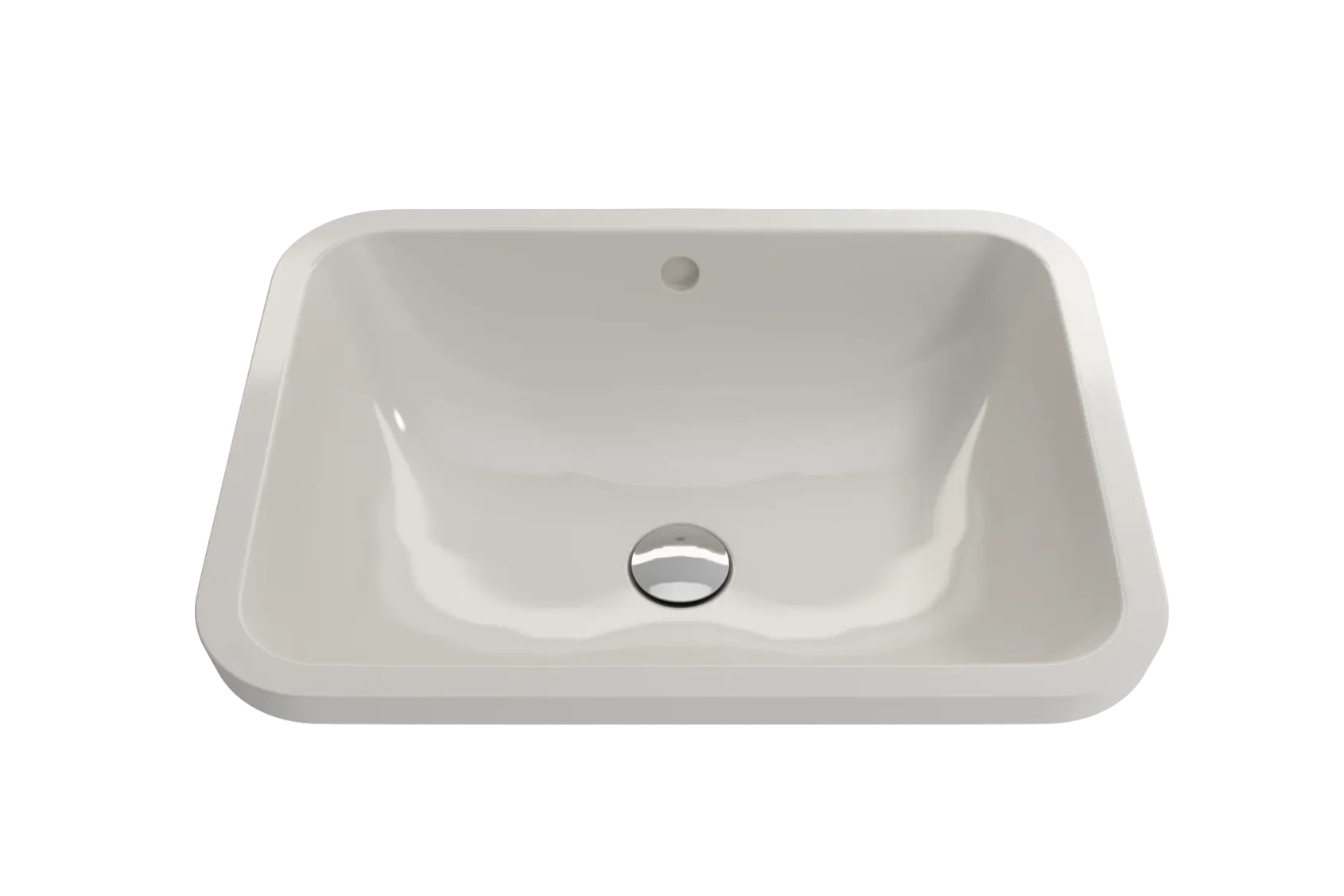 BOCCHI Scala 22" Rectangle Undermount Fireclay Bathroom Sink, Biscuit, 1006-014-0125