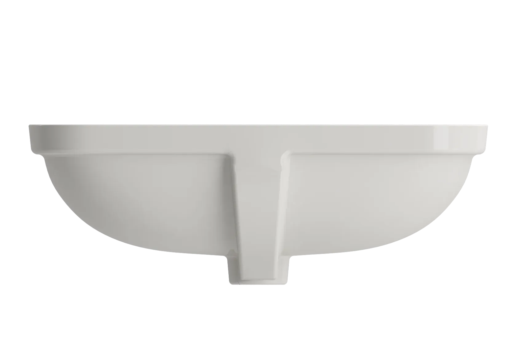 BOCCHI Scala 22" Rectangle Undermount Fireclay Bathroom Sink, Biscuit, 1006-014-0125