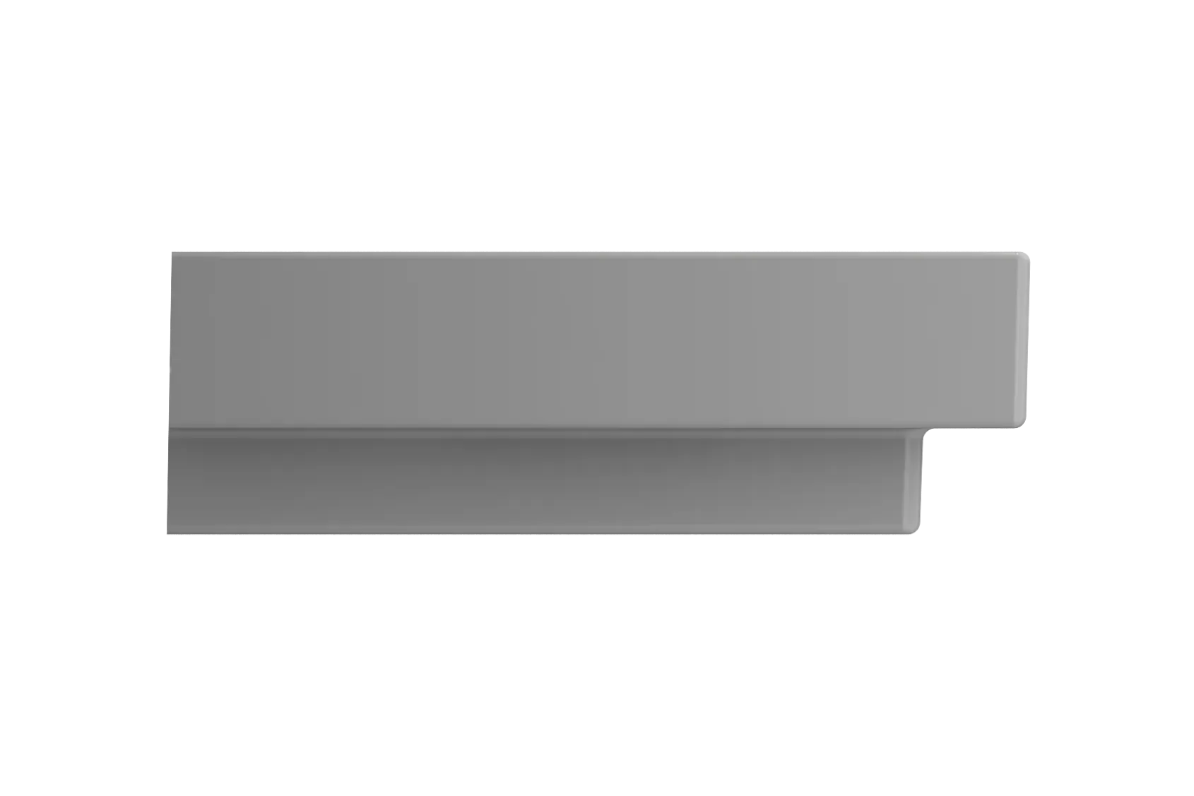 BOCCHI Scala 32" Rectangle Wallmount Fireclay Bathroom Sink, Matte Gray, 3 Faucet Hole, 1078-006-0127