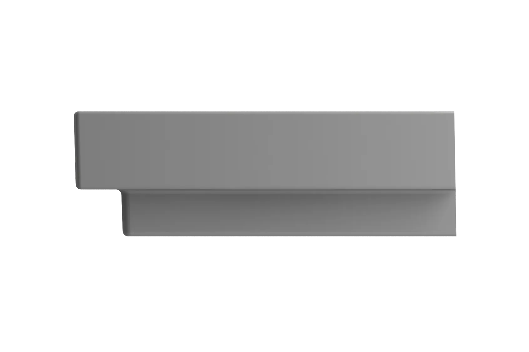 BOCCHI Scala 32" Rectangle Wallmount Fireclay Bathroom Sink, Matte Gray, 3 Faucet Hole, 1078-006-0127