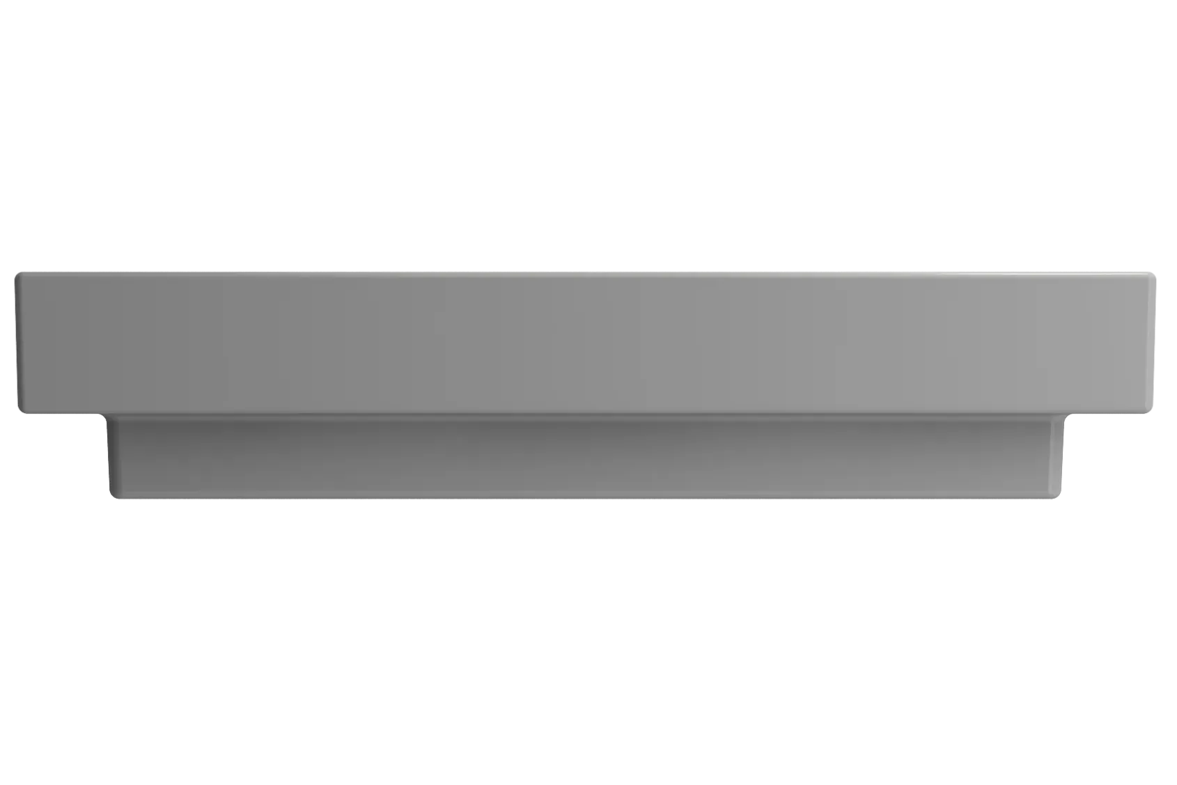 BOCCHI Scala 32" Rectangle Wallmount Fireclay Bathroom Sink, Matte Gray, 3 Faucet Hole, 1078-006-0127