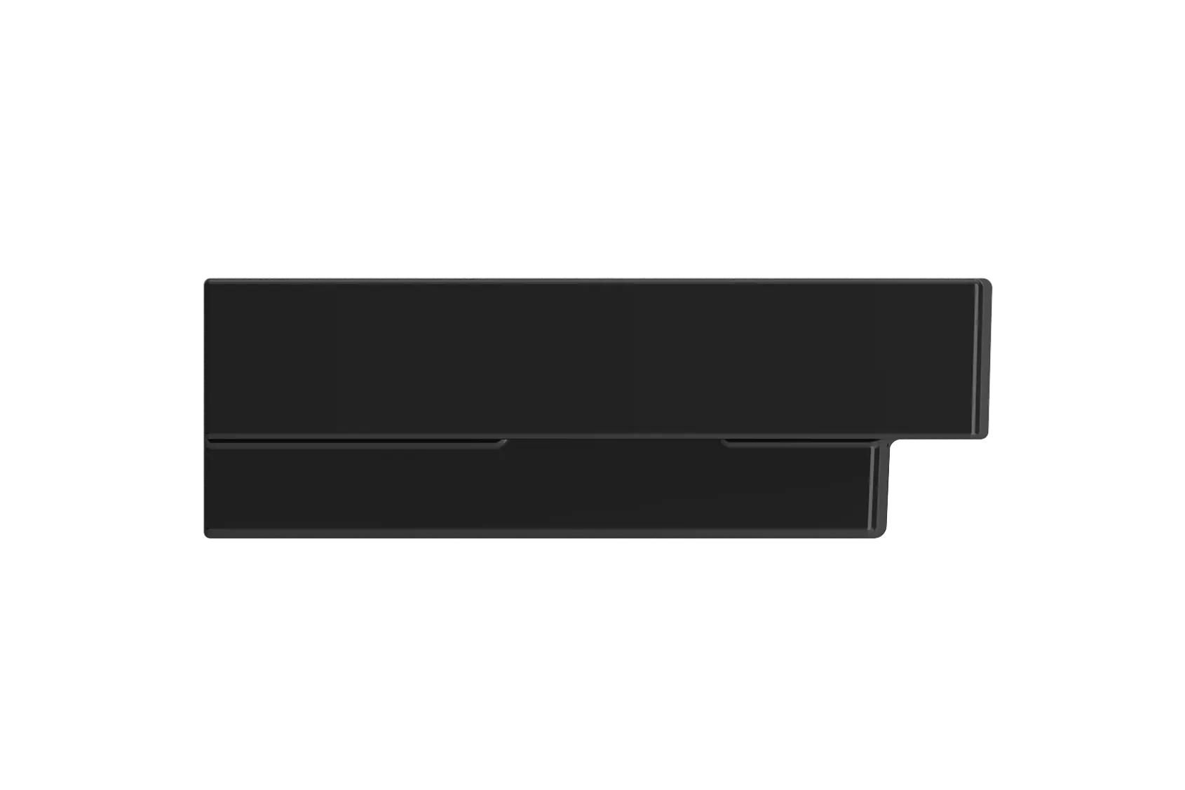 BOCCHI Scala 40" Rectangle Wallmount Fireclay Bathroom Sink, Black, Single Faucet Hole, 1079-005-0126