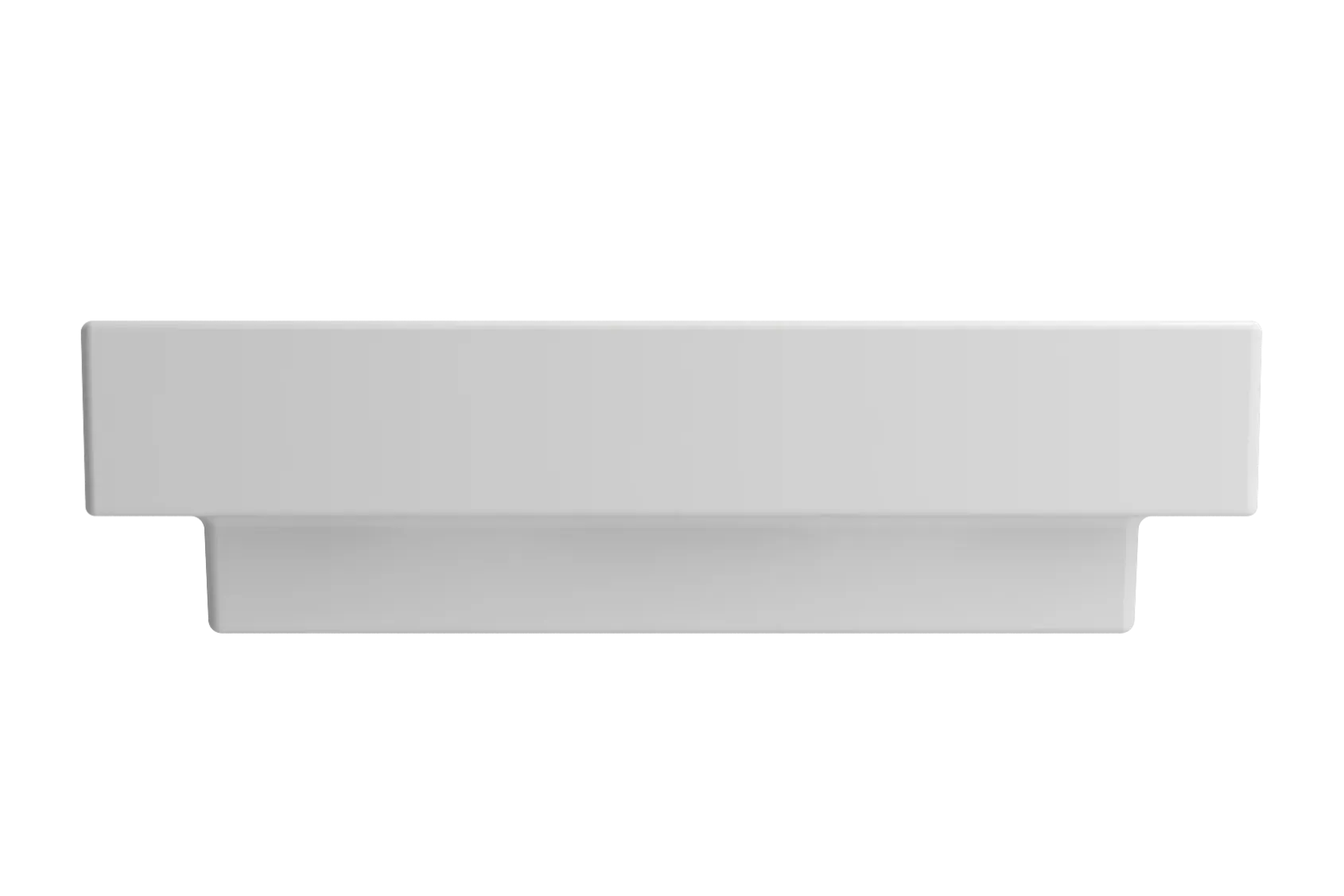 BOCCHI Scala 24" Rectangle Wallmount Fireclay Bathroom Sink, Matte White, 3 Faucet Hole, 1077-002-0127