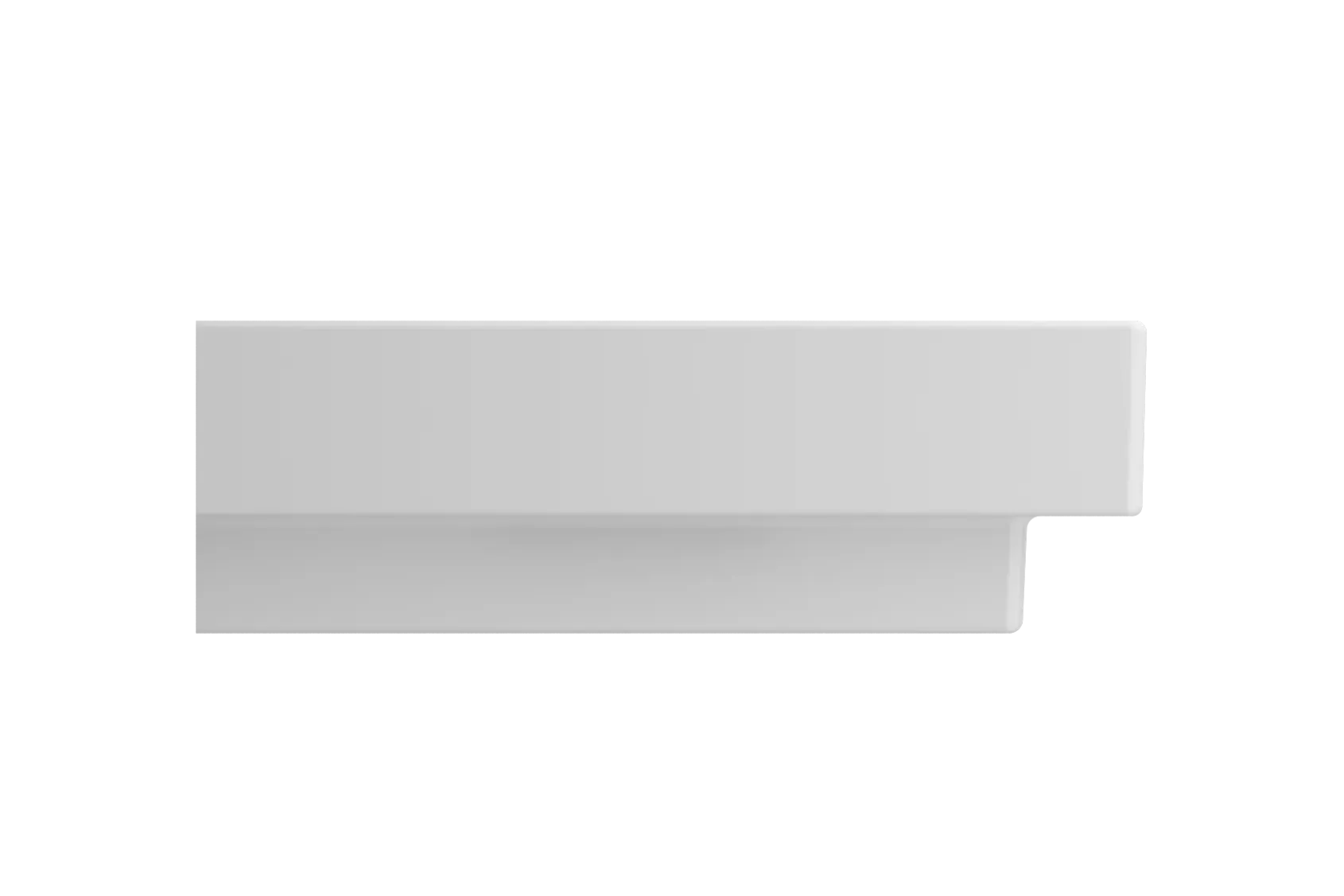 BOCCHI Scala 24" Rectangle Wallmount Fireclay Bathroom Sink, Matte White, 3 Faucet Hole, 1077-002-0127