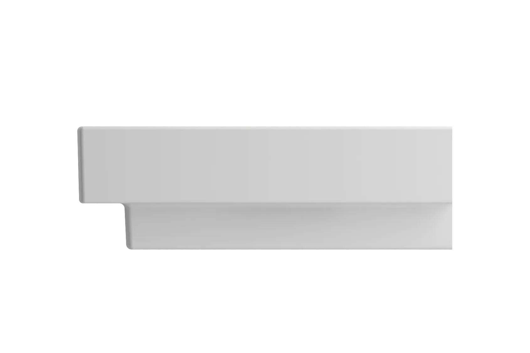 BOCCHI Scala 24" Rectangle Wallmount Fireclay Bathroom Sink, Matte White, 3 Faucet Hole, 1077-002-0127