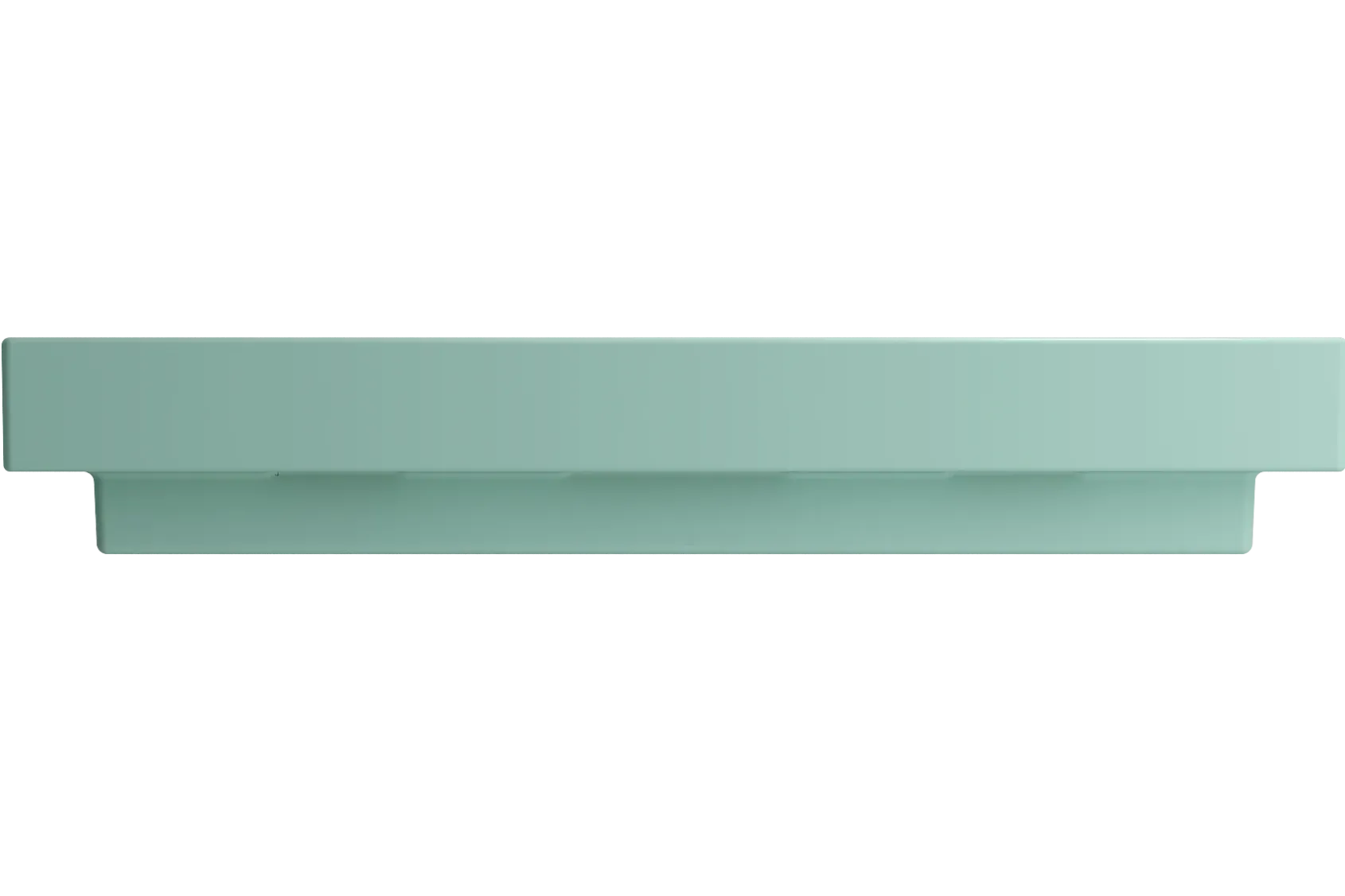 BOCCHI Scala 40" Rectangle Wallmount Fireclay Bathroom Sink, Matte Mint Green, Single Faucet Hole, 1079-033-0126