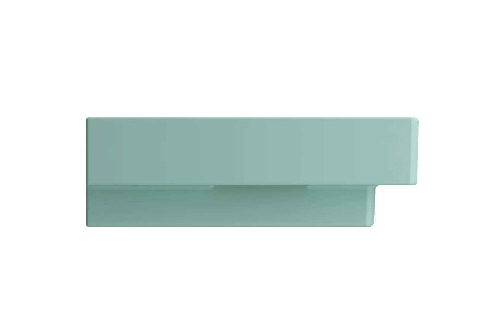 BOCCHI Scala 40" Rectangle Wallmount Fireclay Bathroom Sink, Matte Mint Green, Single Faucet Hole, 1079-033-0126