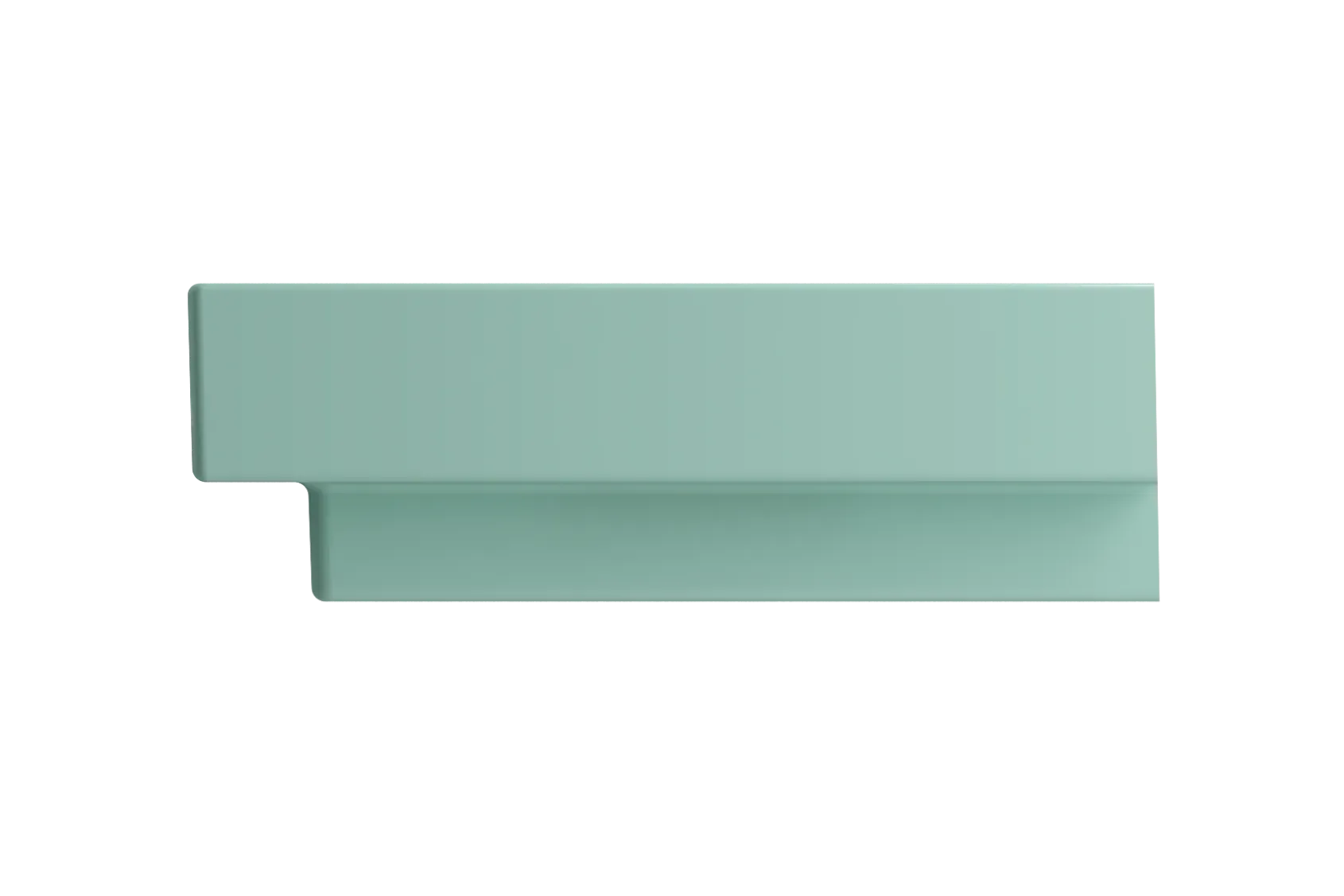 BOCCHI Scala 32" Rectangle Wallmount Fireclay Bathroom Sink, Matte Mint Green, 3 Faucet Hole, 1078-033-0127