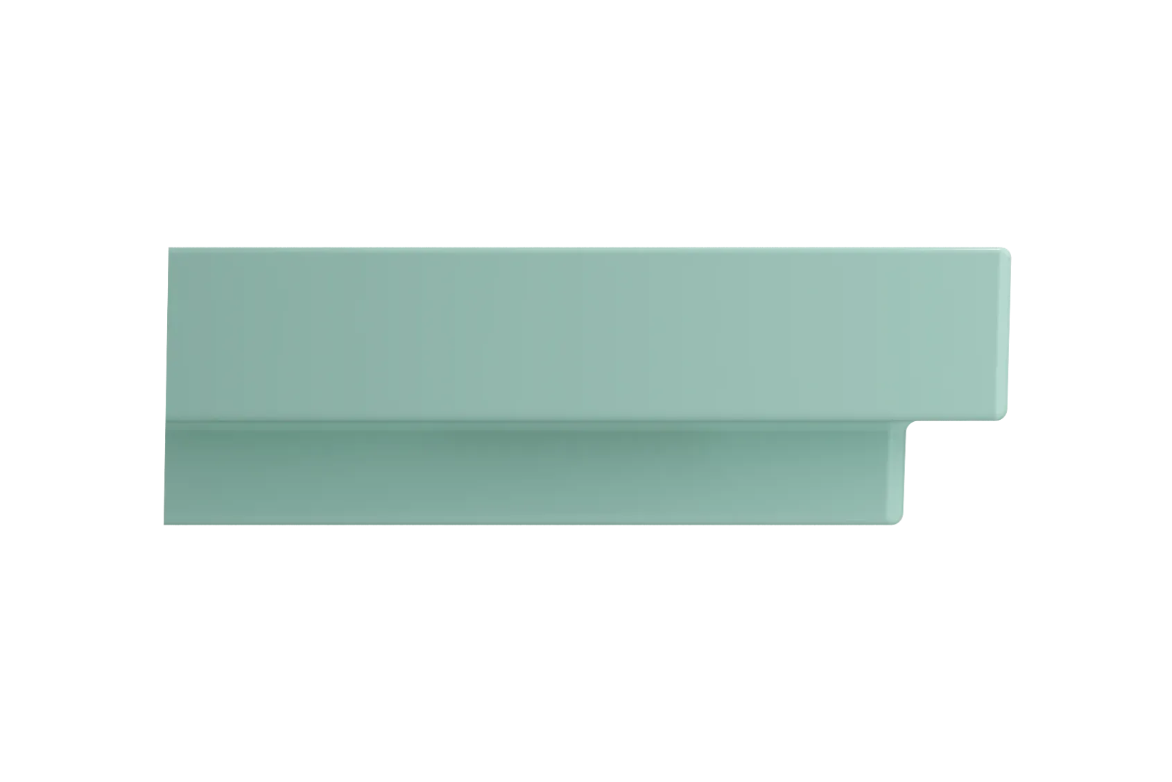 BOCCHI Scala 32" Rectangle Wallmount Fireclay Bathroom Sink, Matte Mint Green, 3 Faucet Hole, 1078-033-0127