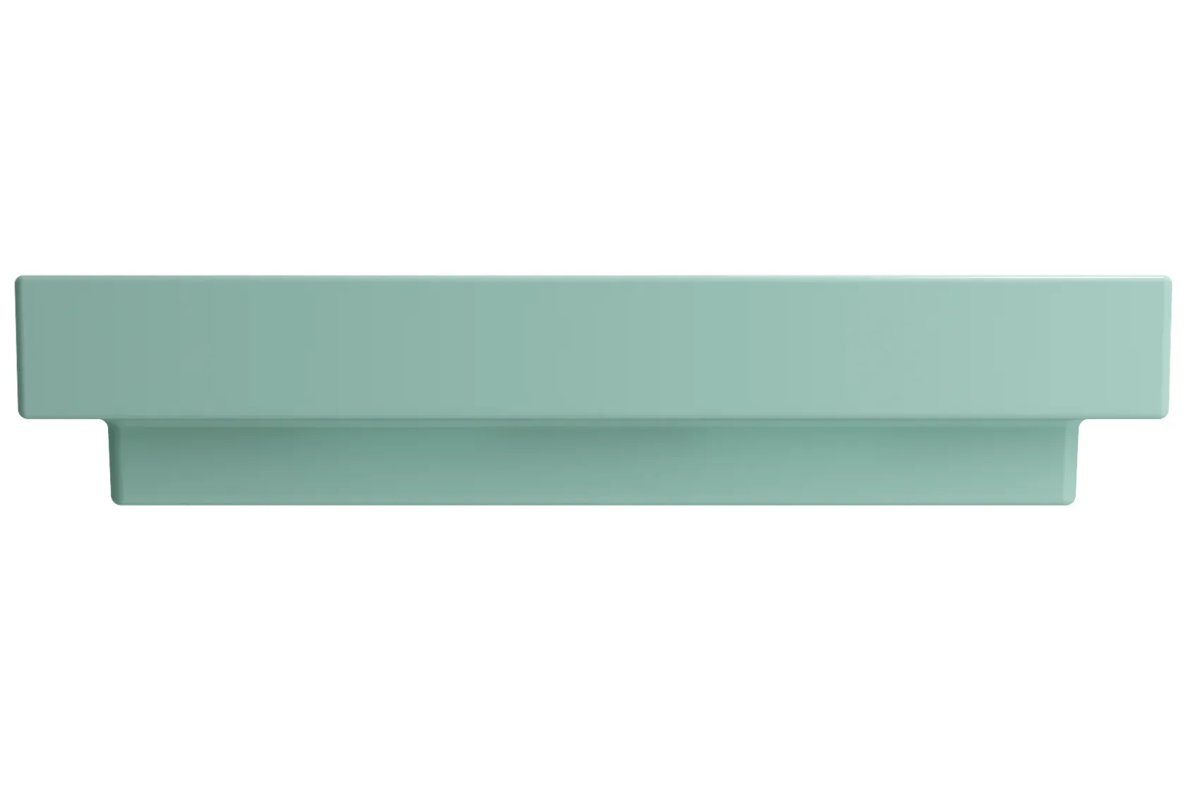 BOCCHI Scala 32" Rectangle Wallmount Fireclay Bathroom Sink, Matte Mint Green, 3 Faucet Hole, 1078-033-0127