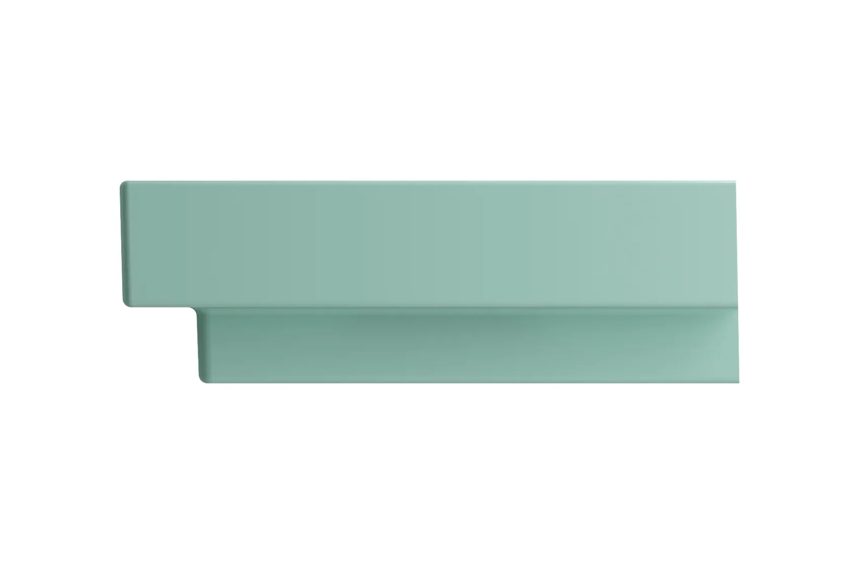 BOCCHI Scala 32" Rectangle Wallmount Fireclay Bathroom Sink, Matte Mint Green, 3 Faucet Hole, 1078-033-0127